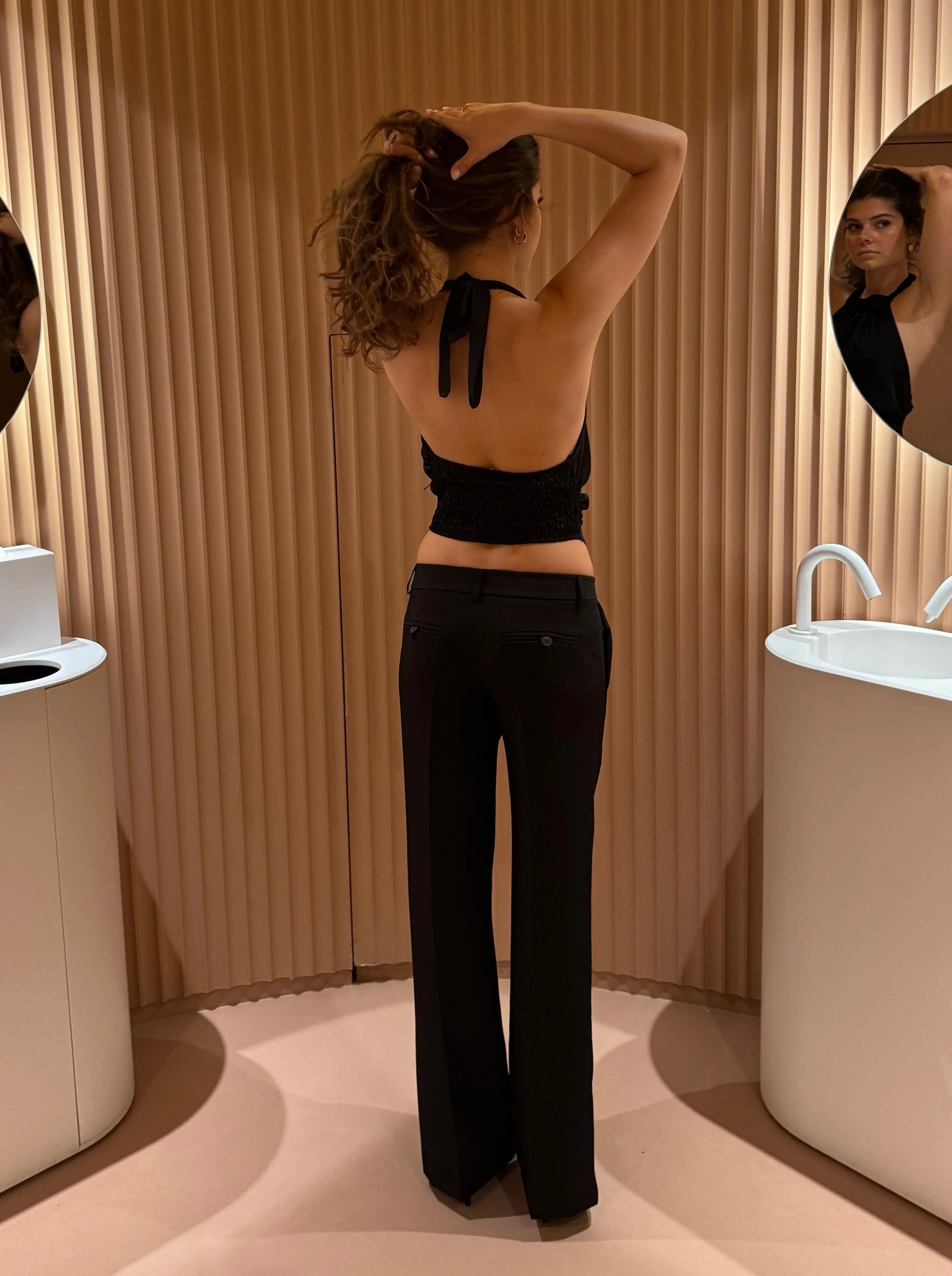 Frida halterneck top with open back - Black 9 Frida halterneck top with open back - Black