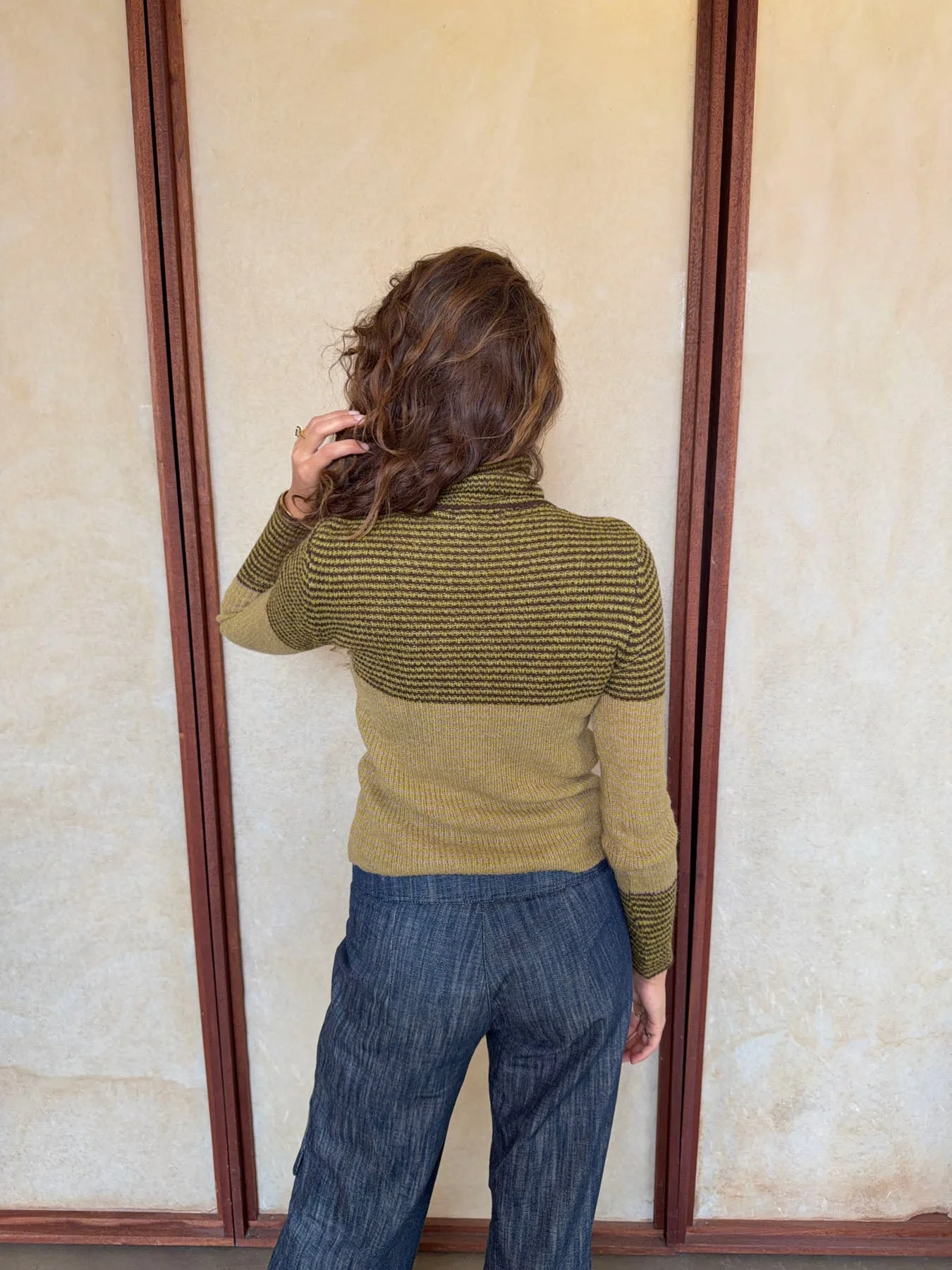Swela knit with turtleneck - Green/brown 3 Swela knit with turtleneck - Green/brown
