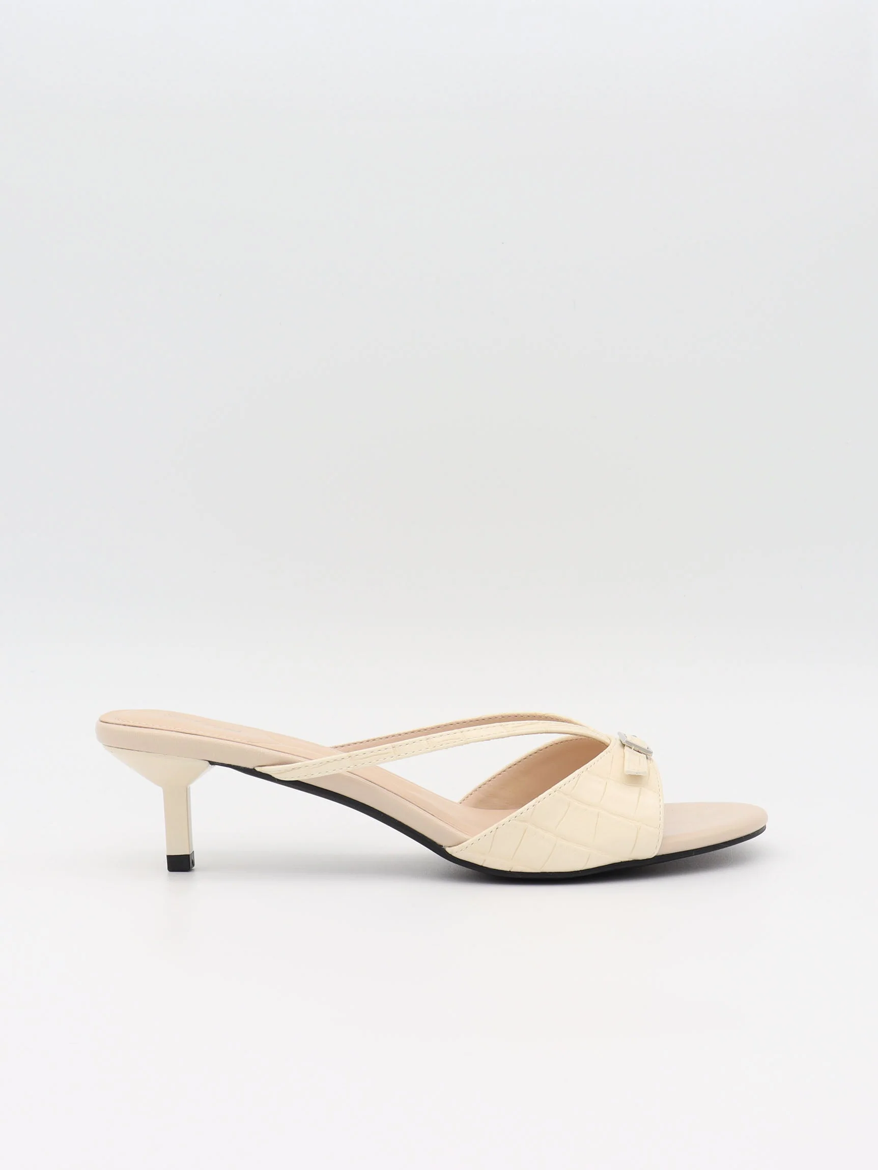 Teleo mini heels with buckle detail - Cream 2 Teleo mini heels with buckle detail - Cream
