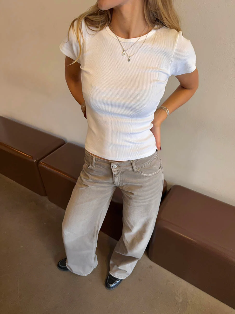 Tiana ribbed t-shirt - White 2 Tiana ribbed t-shirt - White