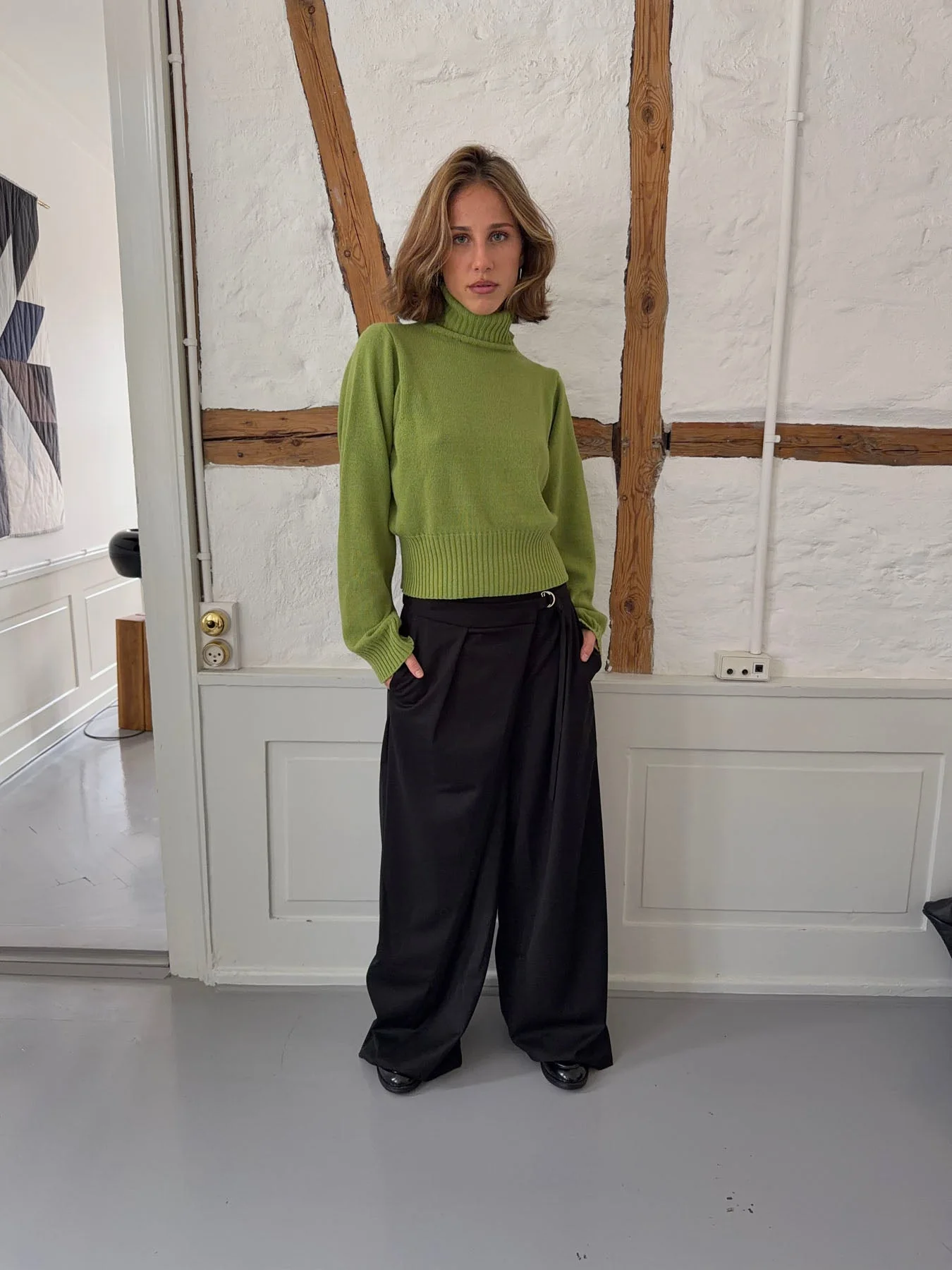 Trina suit pants with buckle detail - Black 4 Trina suit pants with buckle detail - Black