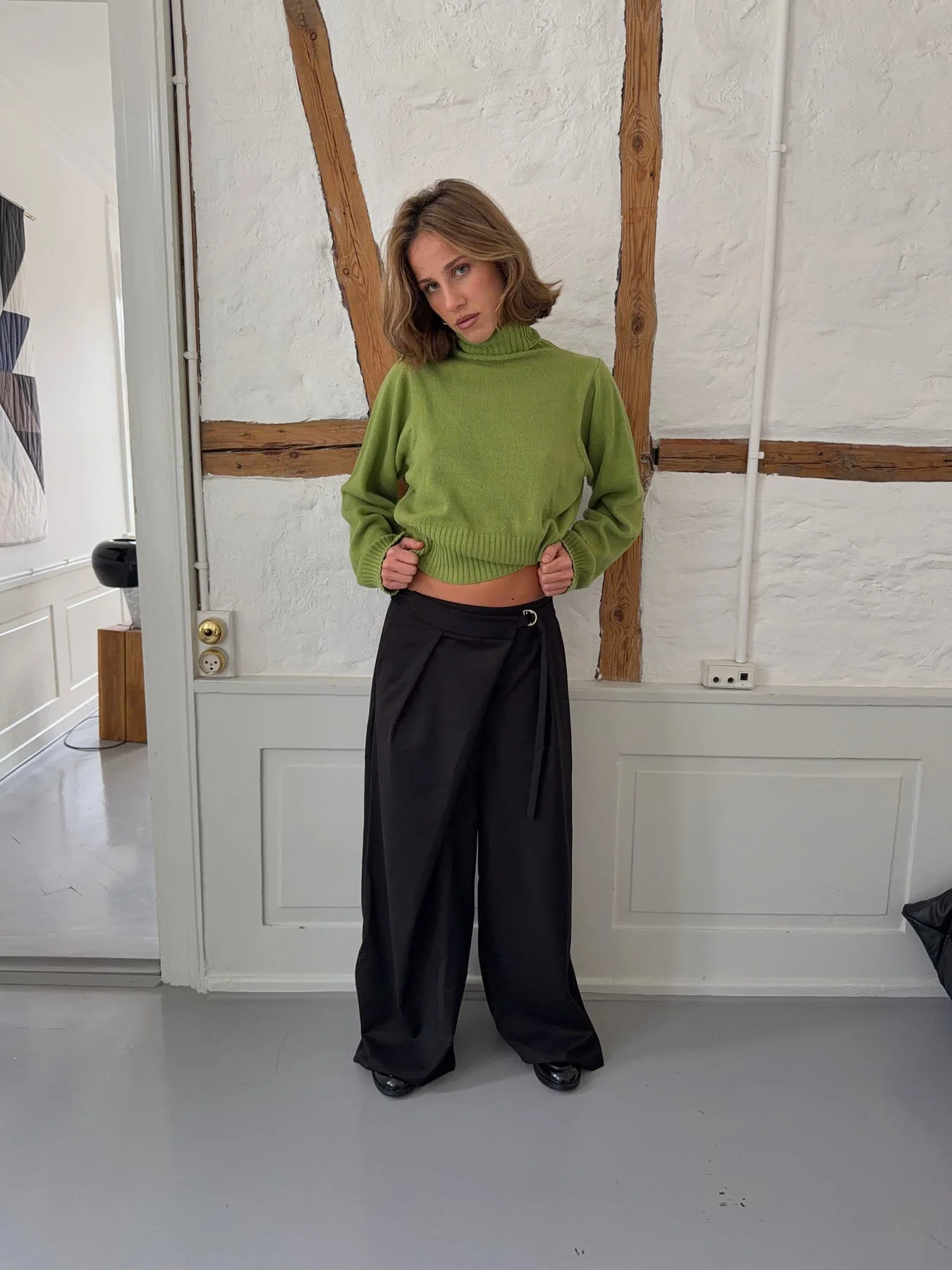 Trina suit pants with buckle detail - Black 8 Trina suit pants with buckle detail - Black