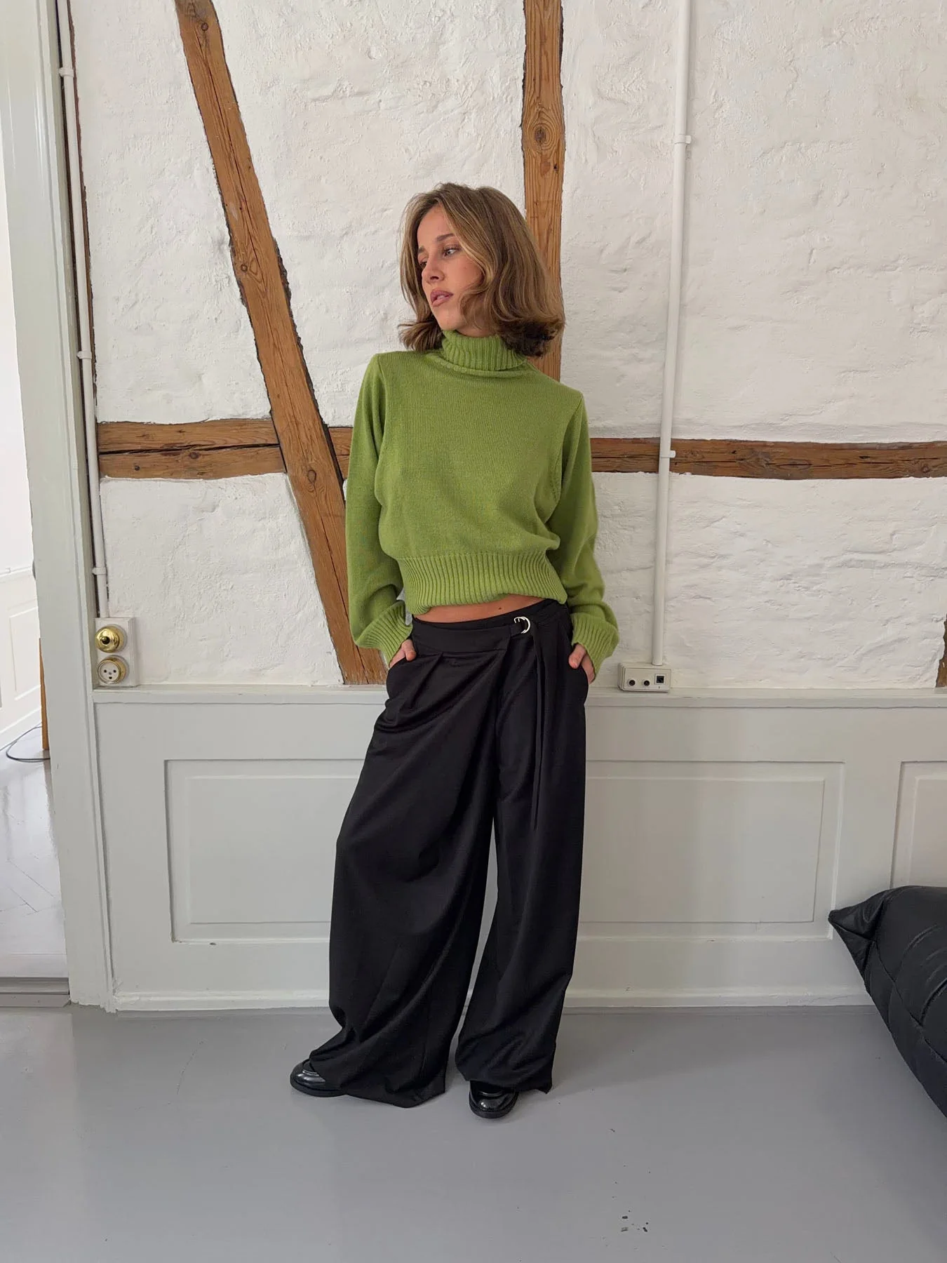 Trina suit pants with buckle detail - Black 9 Trina suit pants with buckle detail - Black