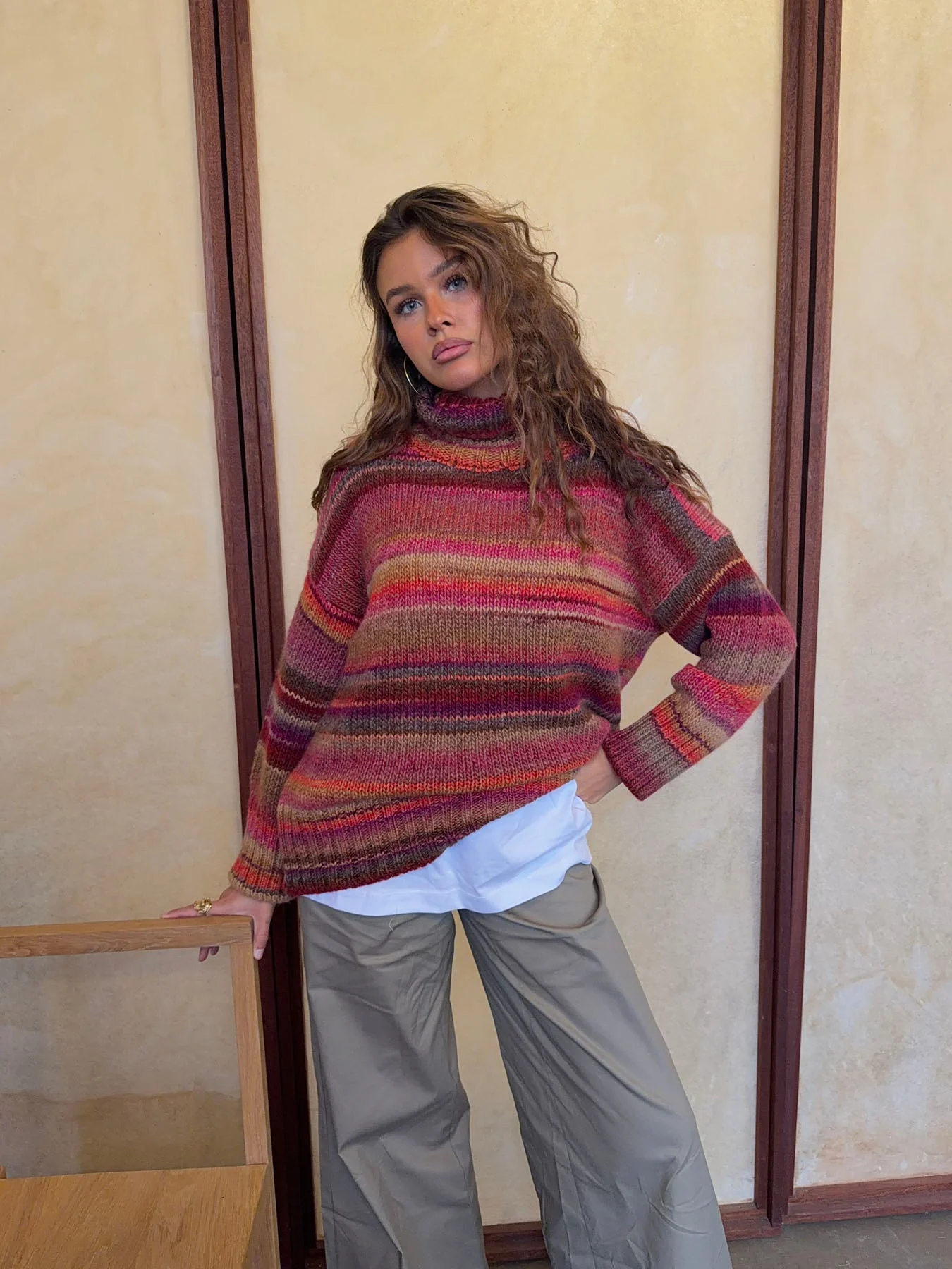 Valdamara oversized turtleneck - Multicolored 2 Valdamara oversized turtleneck - Multicolored