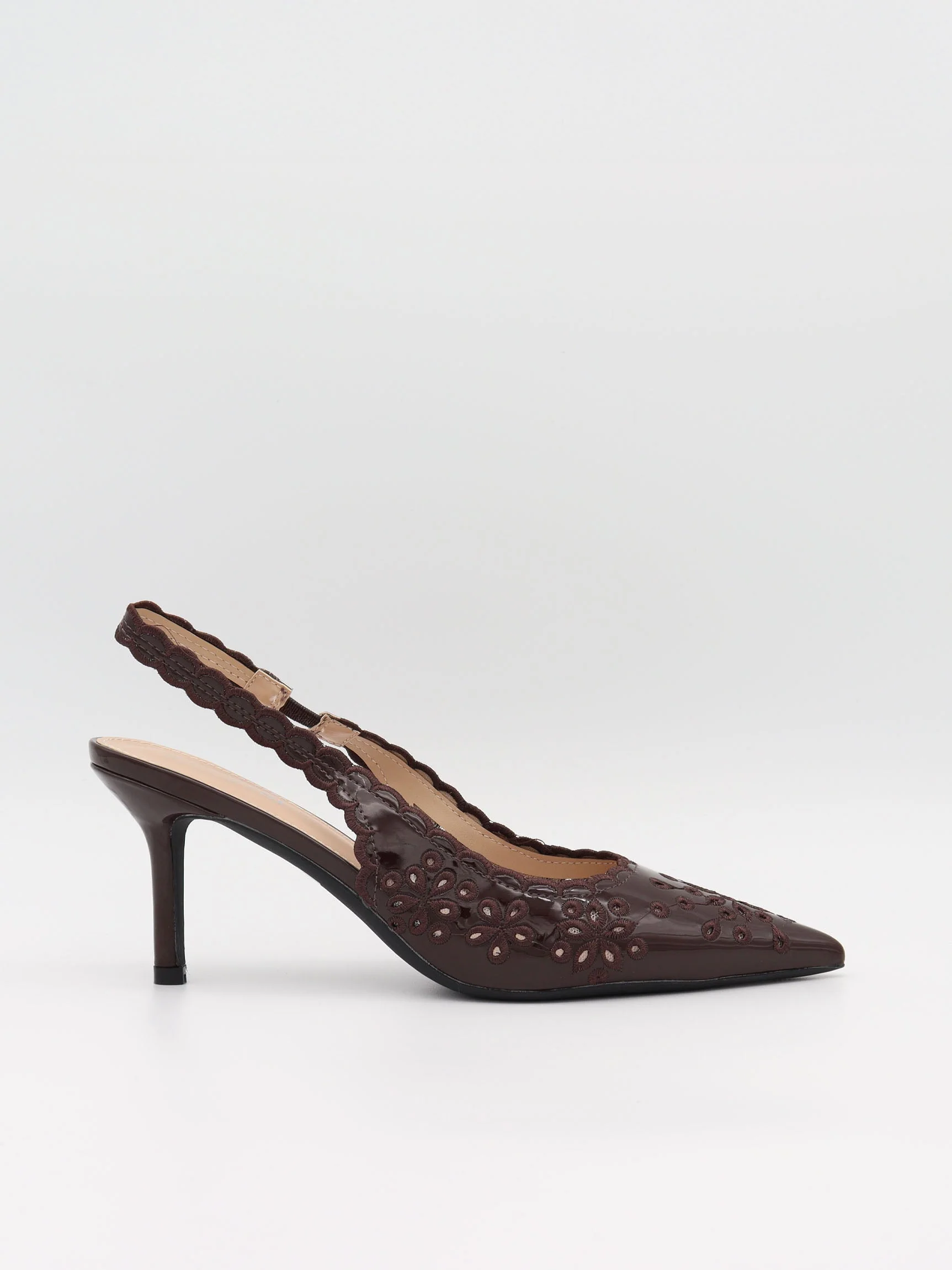 Ydun slingback heels with details - Dark brown 2 Ydun slingback heels with details - Dark brown
