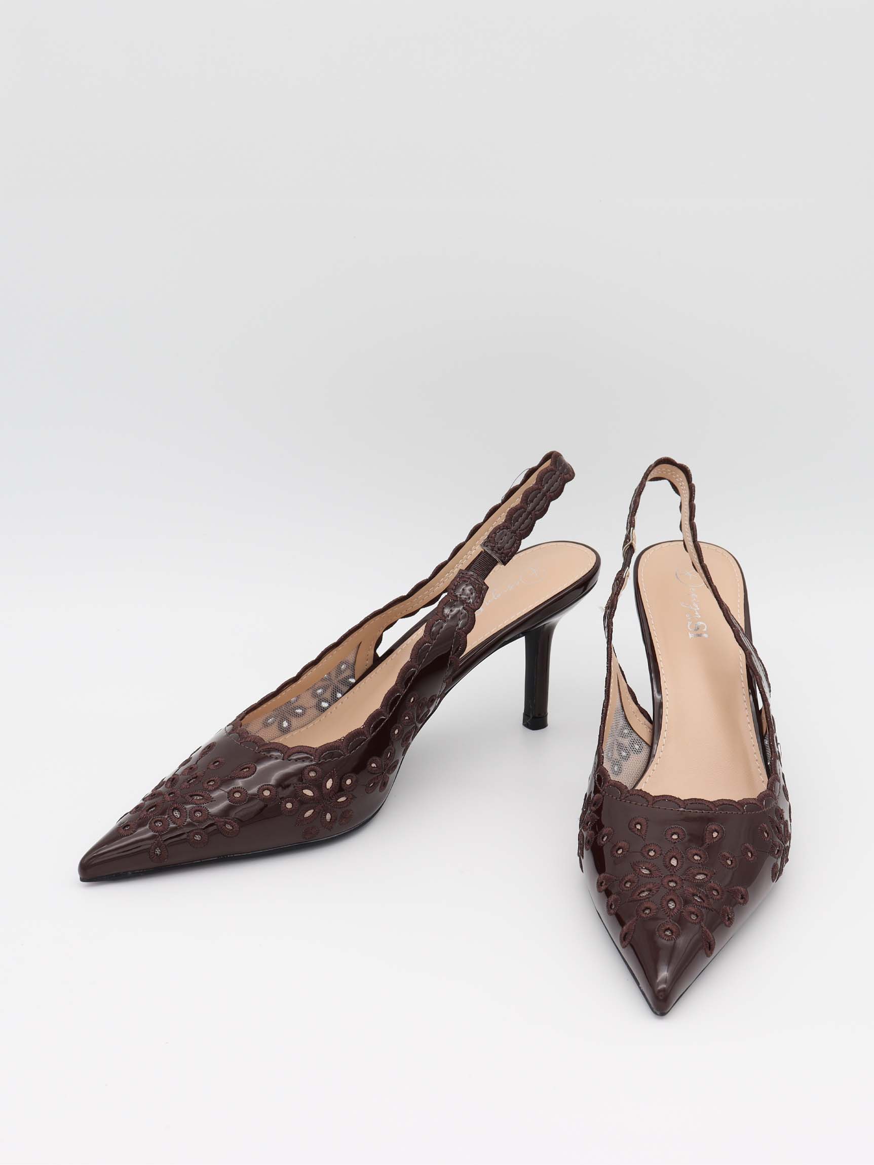Ydun slingback heels with details - Dark brown 6 Ydun slingback heels with details - Dark brown