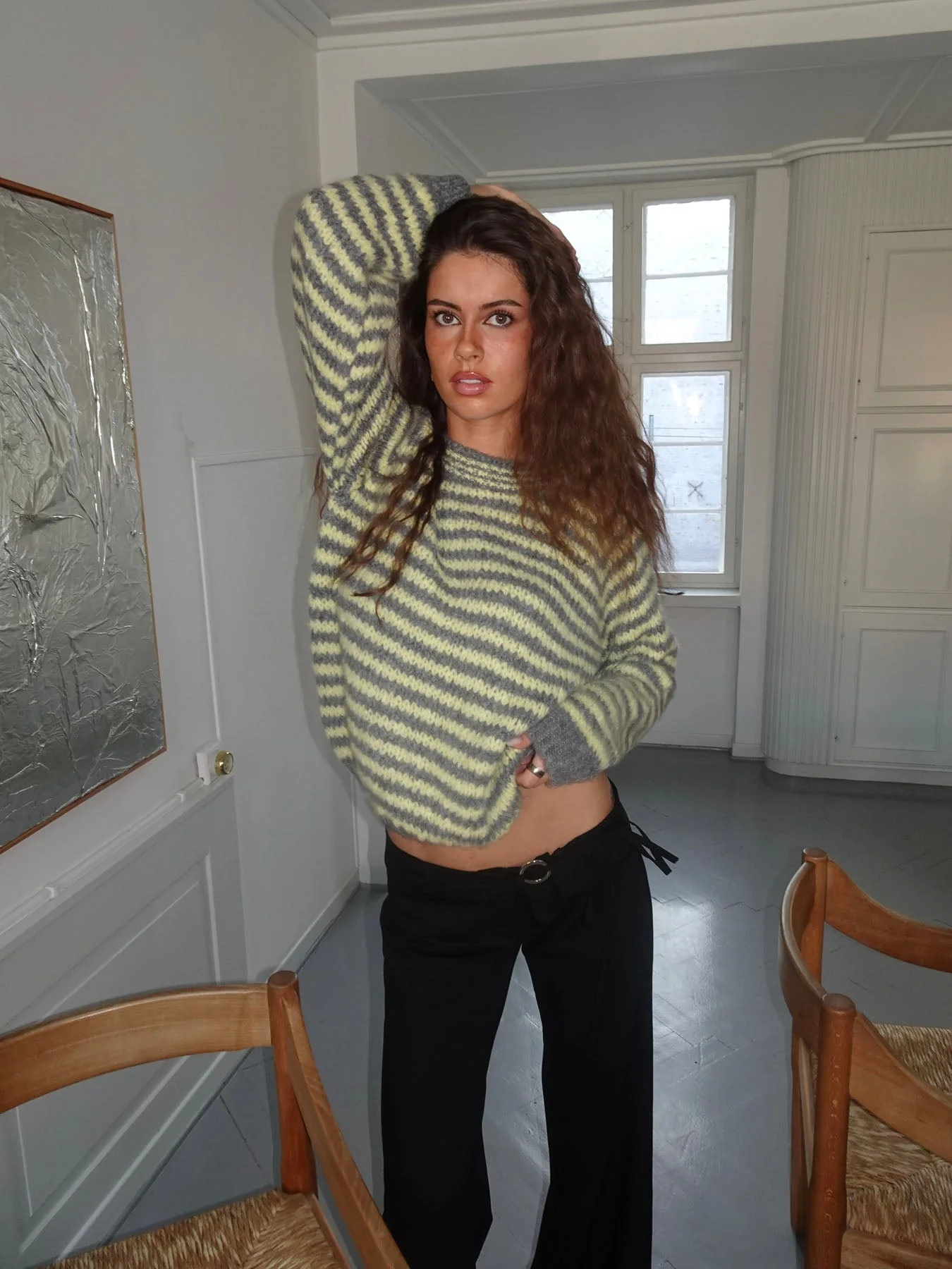 Zeya knit with stripes - Yellow/grey 10 Zeya knit with stripes - Yellow/grey