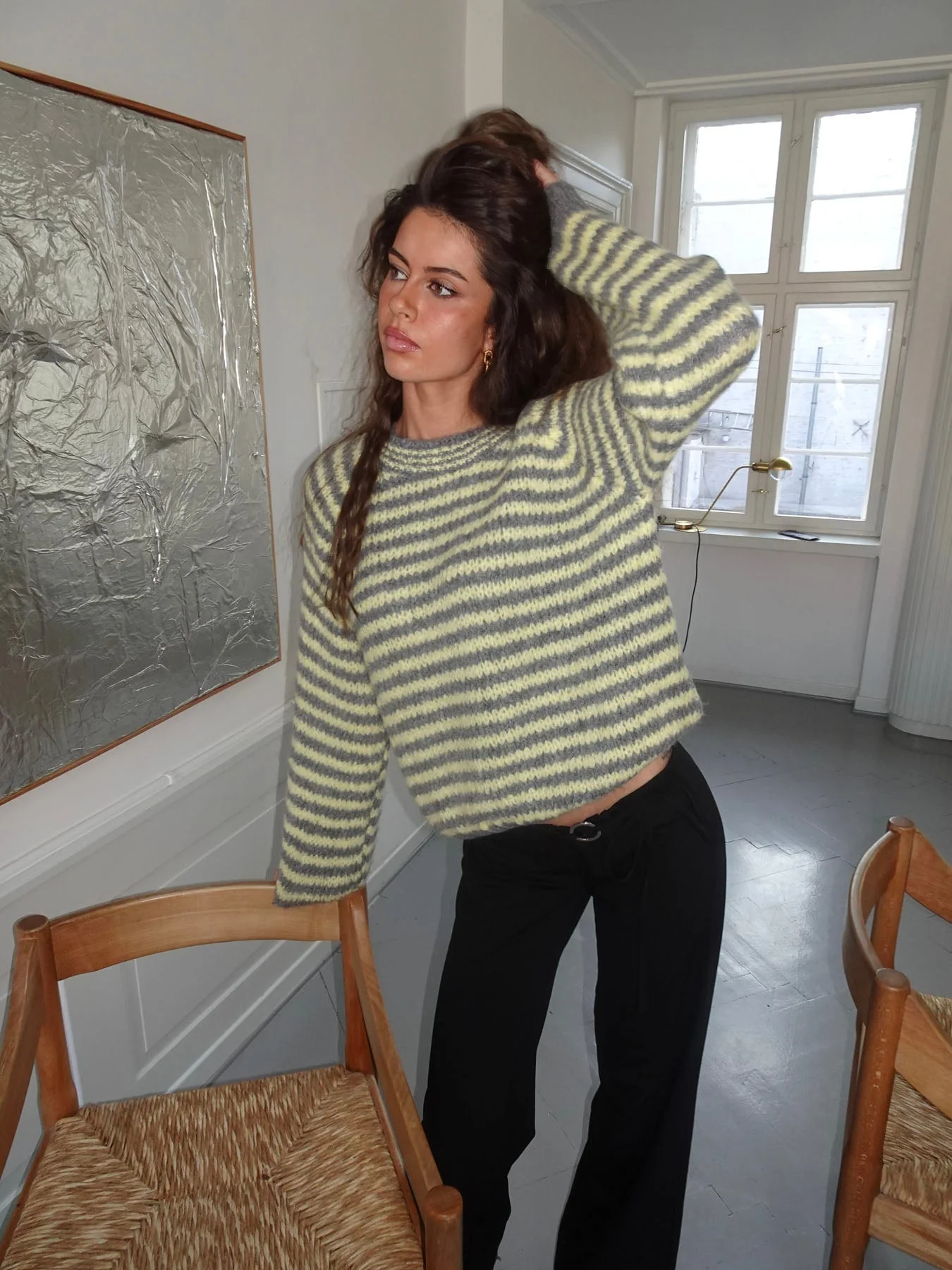 Zeya knit with stripes - Yellow/grey 11 Zeya knit with stripes - Yellow/grey
