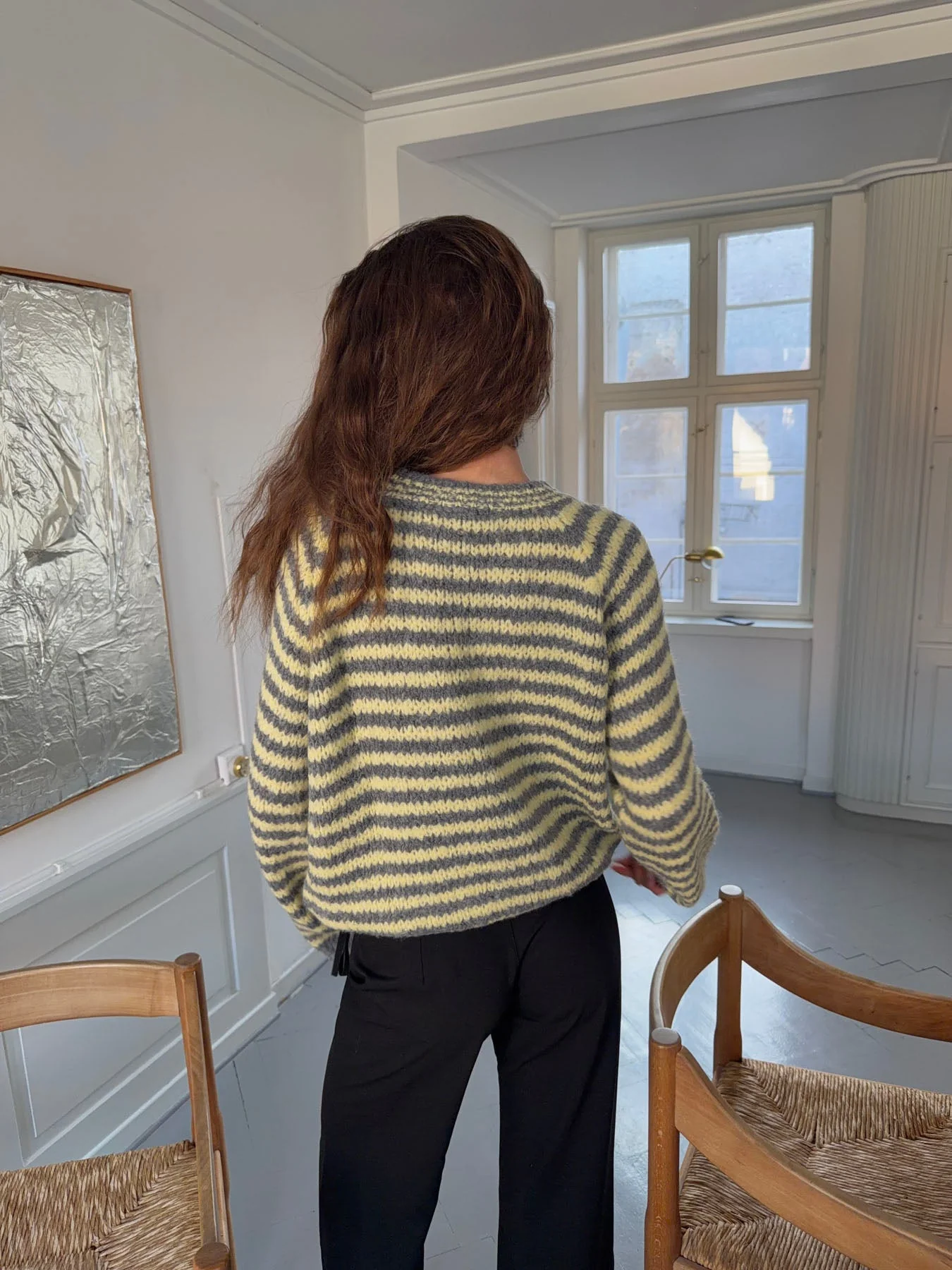 Zeya knit with stripes - Yellow/grey 3 Zeya knit with stripes - Yellow/grey