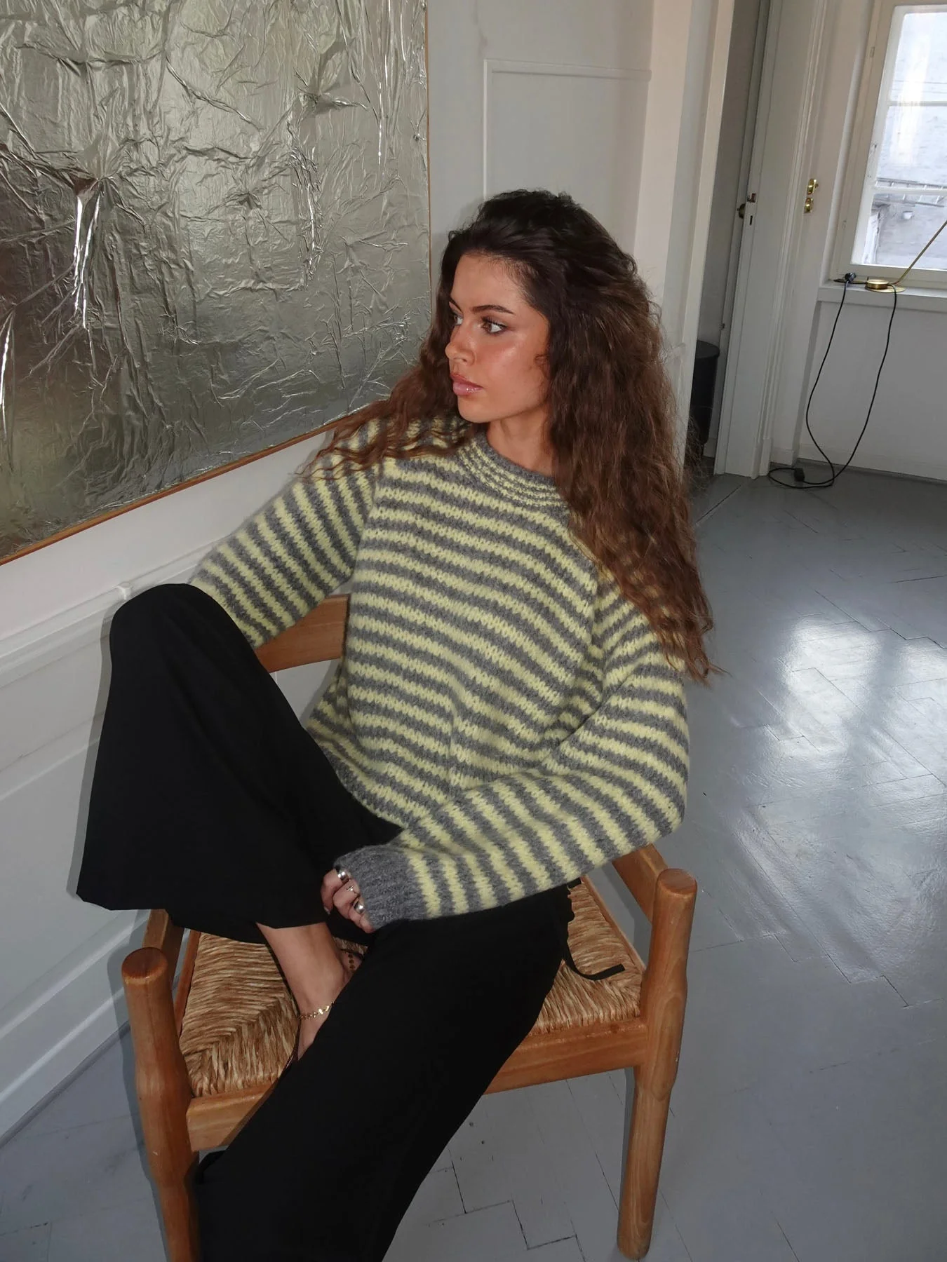 Zeya knit with stripes - Yellow/grey 7 Zeya knit with stripes - Yellow/grey