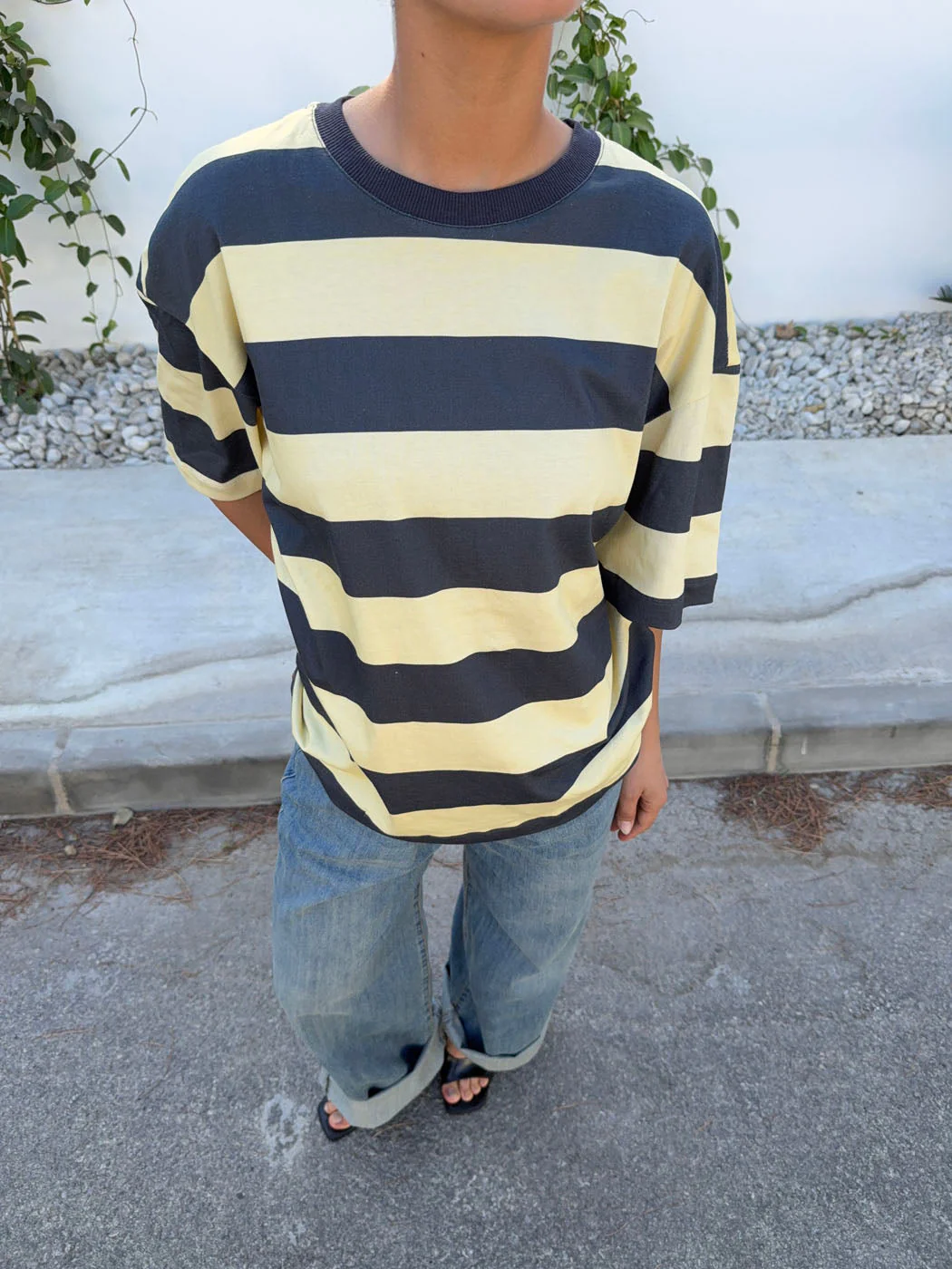 Zinnia oversized t-shirt - Yellow/grey 2 Zinnia oversized t-shirt - Yellow/grey