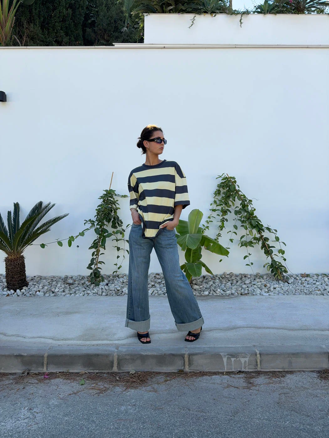 Zinnia oversized t-shirt - Yellow/grey 3 Zinnia oversized t-shirt - Yellow/grey