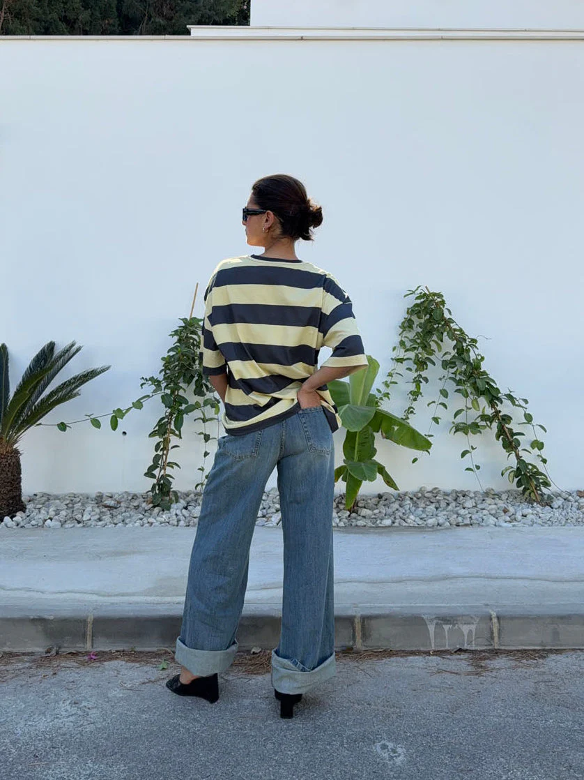 Zinnia oversized t-shirt - Yellow/grey 4 Zinnia oversized t-shirt - Yellow/grey