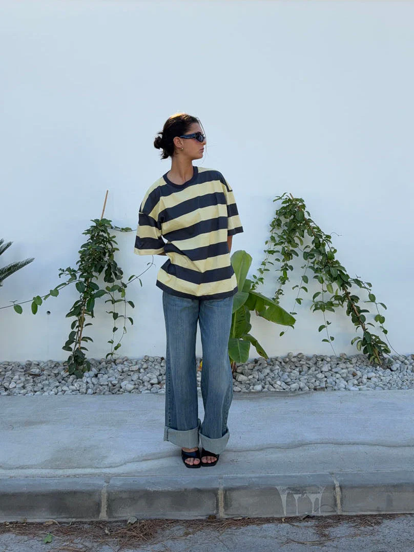 Zinnia oversized t-shirt - Yellow/grey 7 Zinnia oversized t-shirt - Yellow/grey