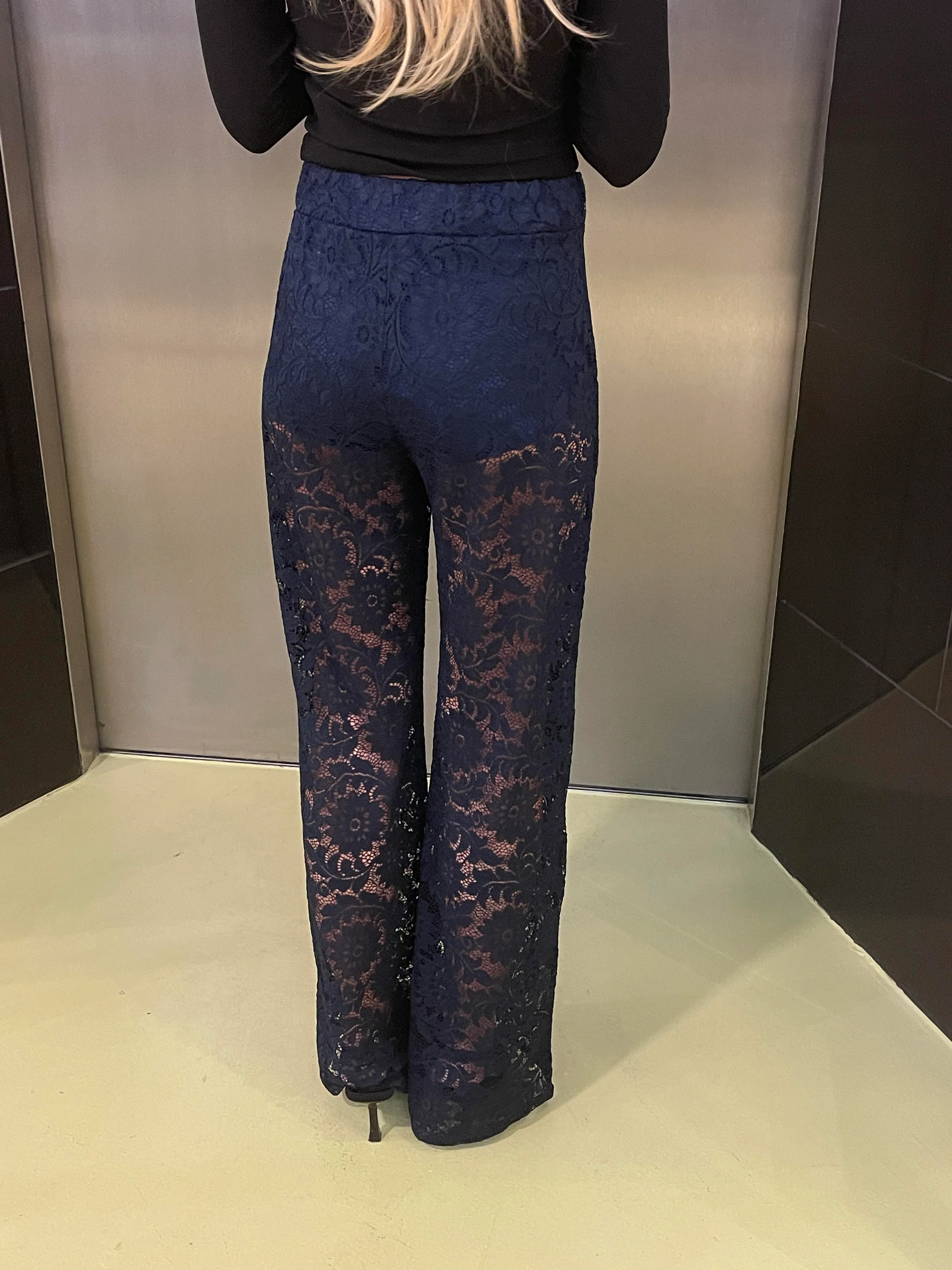 Marla lace pants - Navy 10 Marla lace pants - Navy