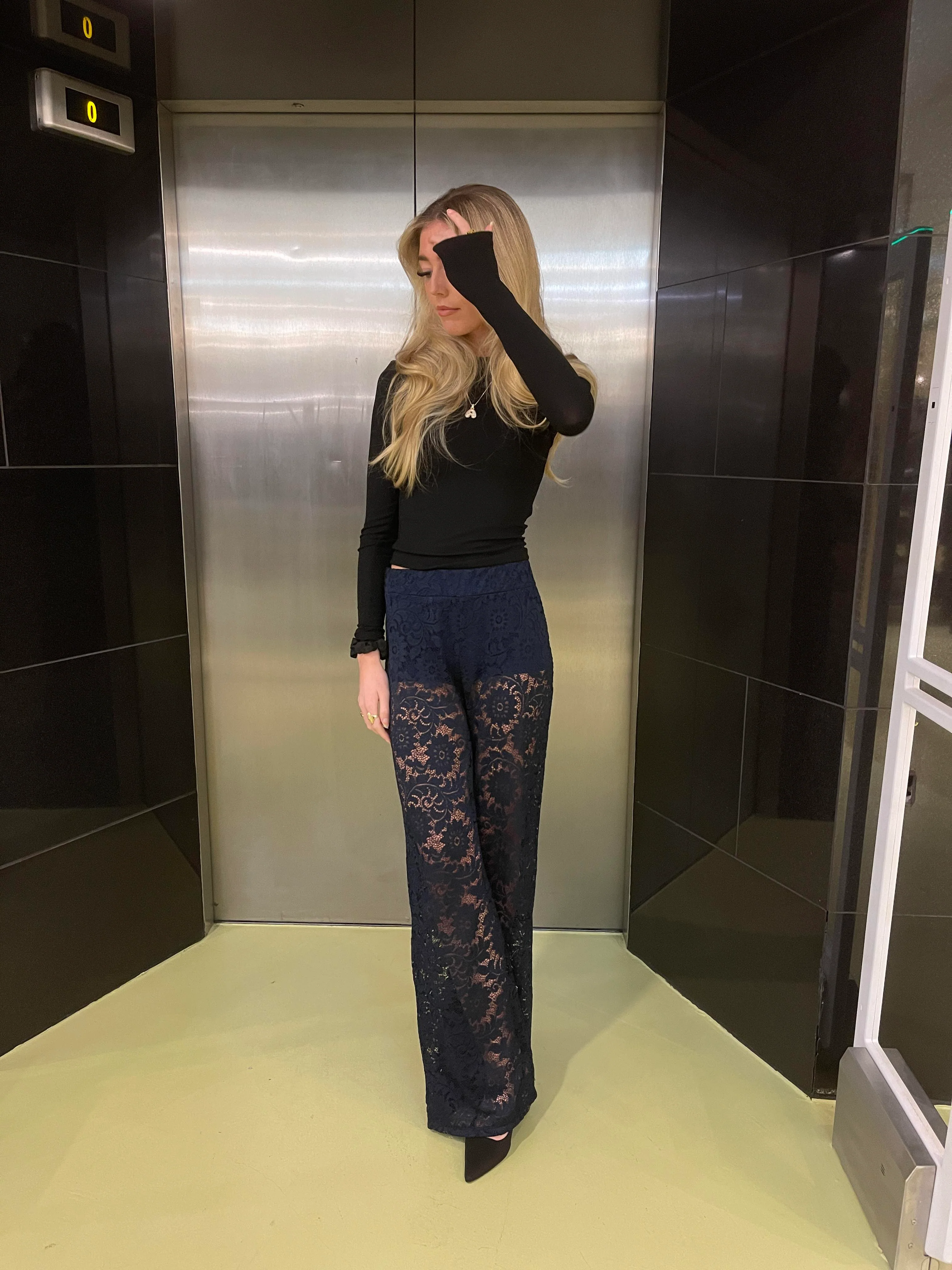 Marla lace pants - Navy 3 Marla lace pants - Navy