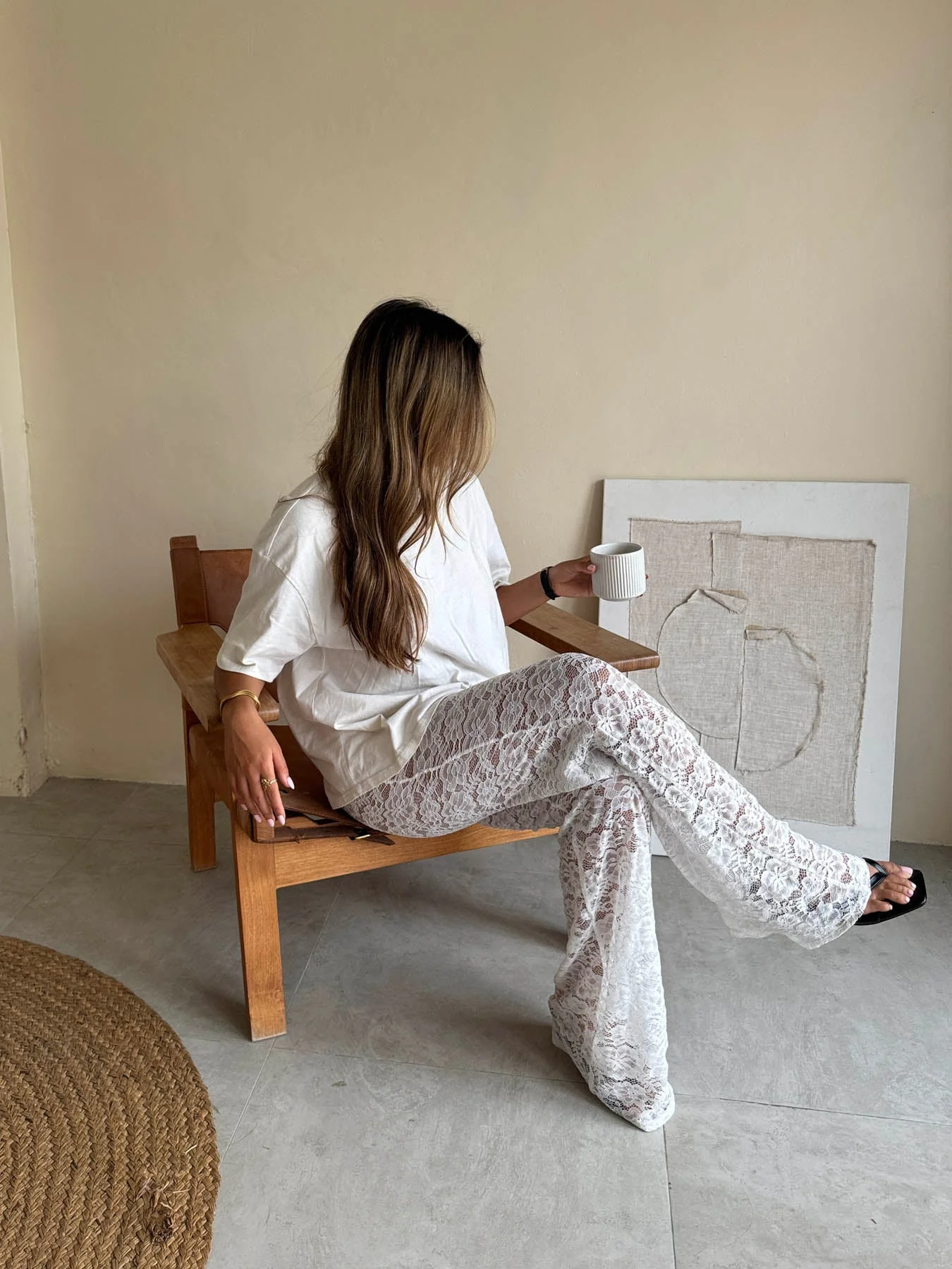 Marla lace pants - White 1 Marla lace pants - White
