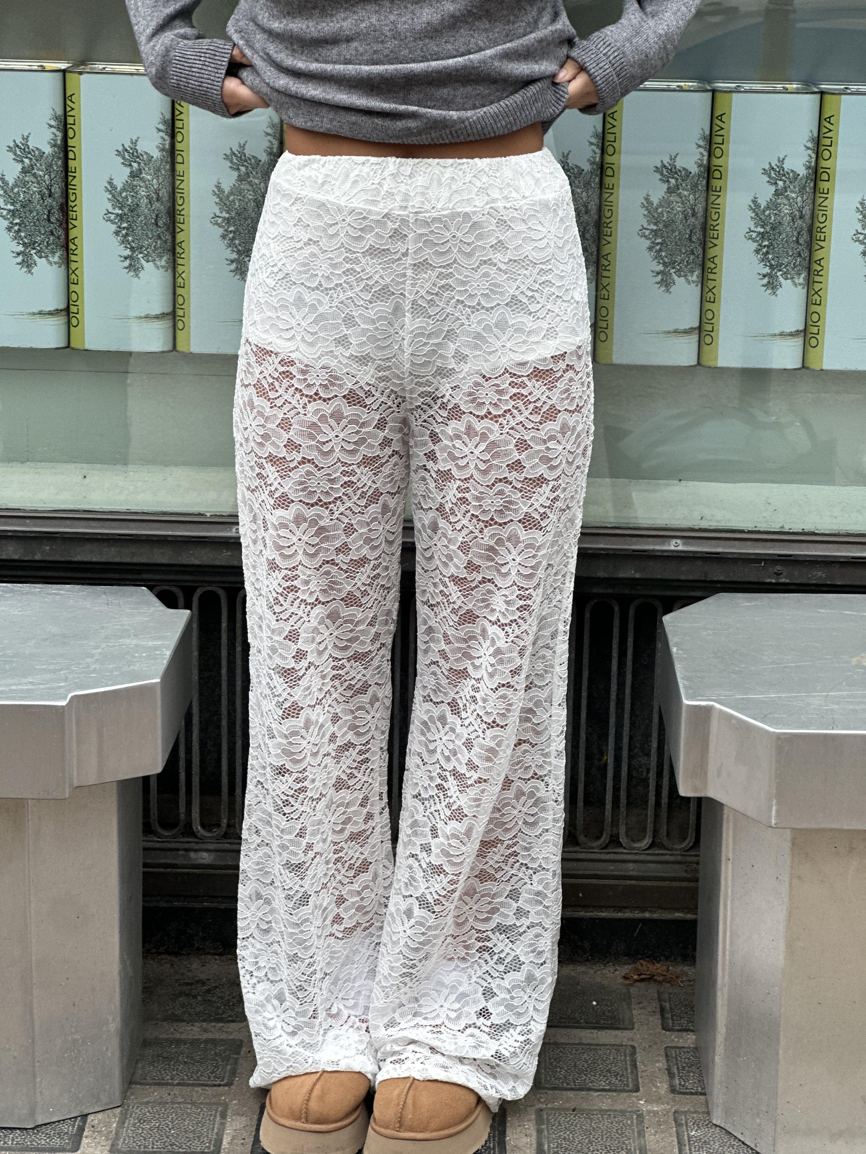 Marla lace pants - White 3 Marla lace pants - White