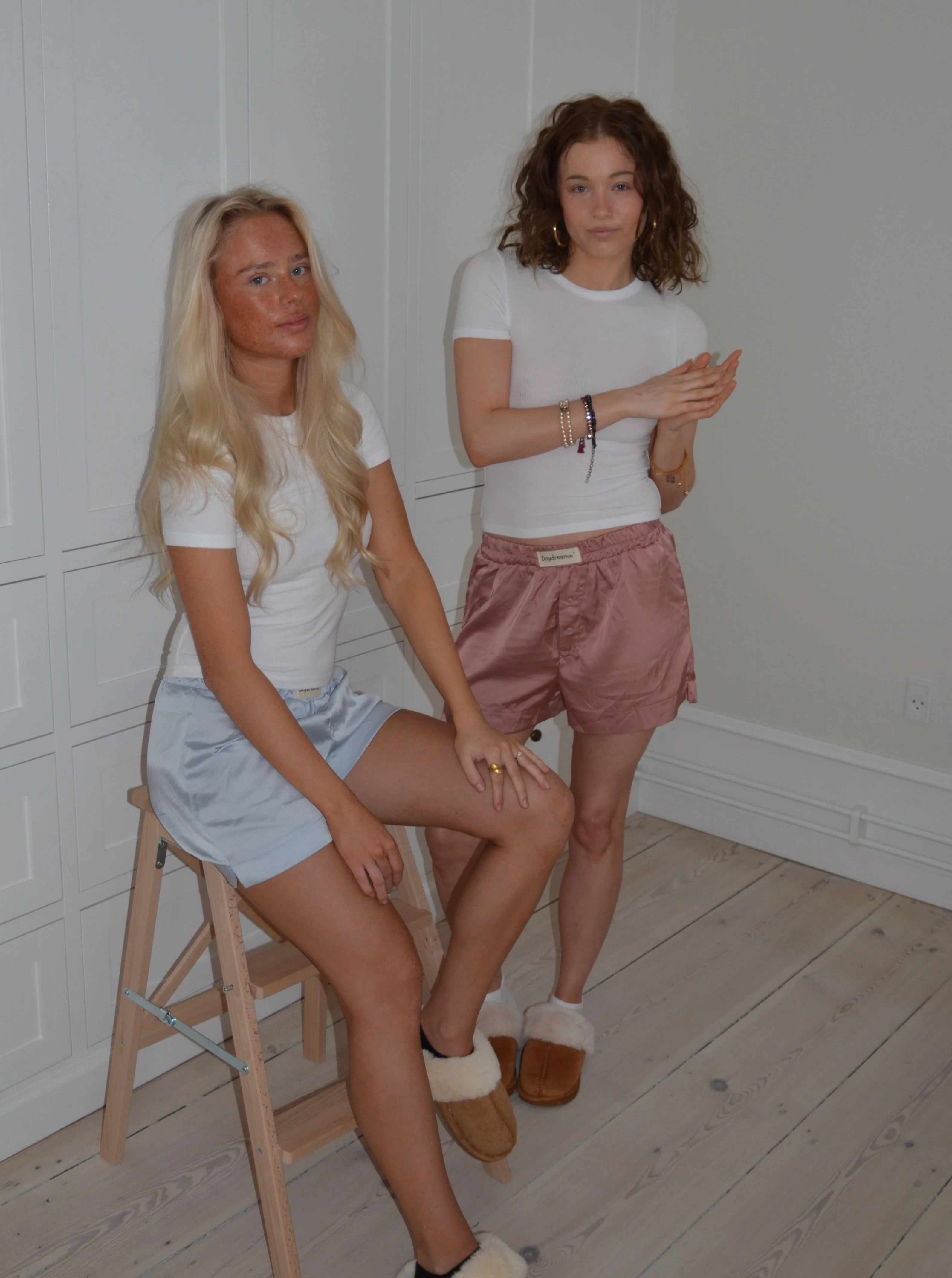"Day dreamin´" satin pajamas shorts - Rose pink 3 "Day dreamin´" satin pajamas shorts - Rose pink