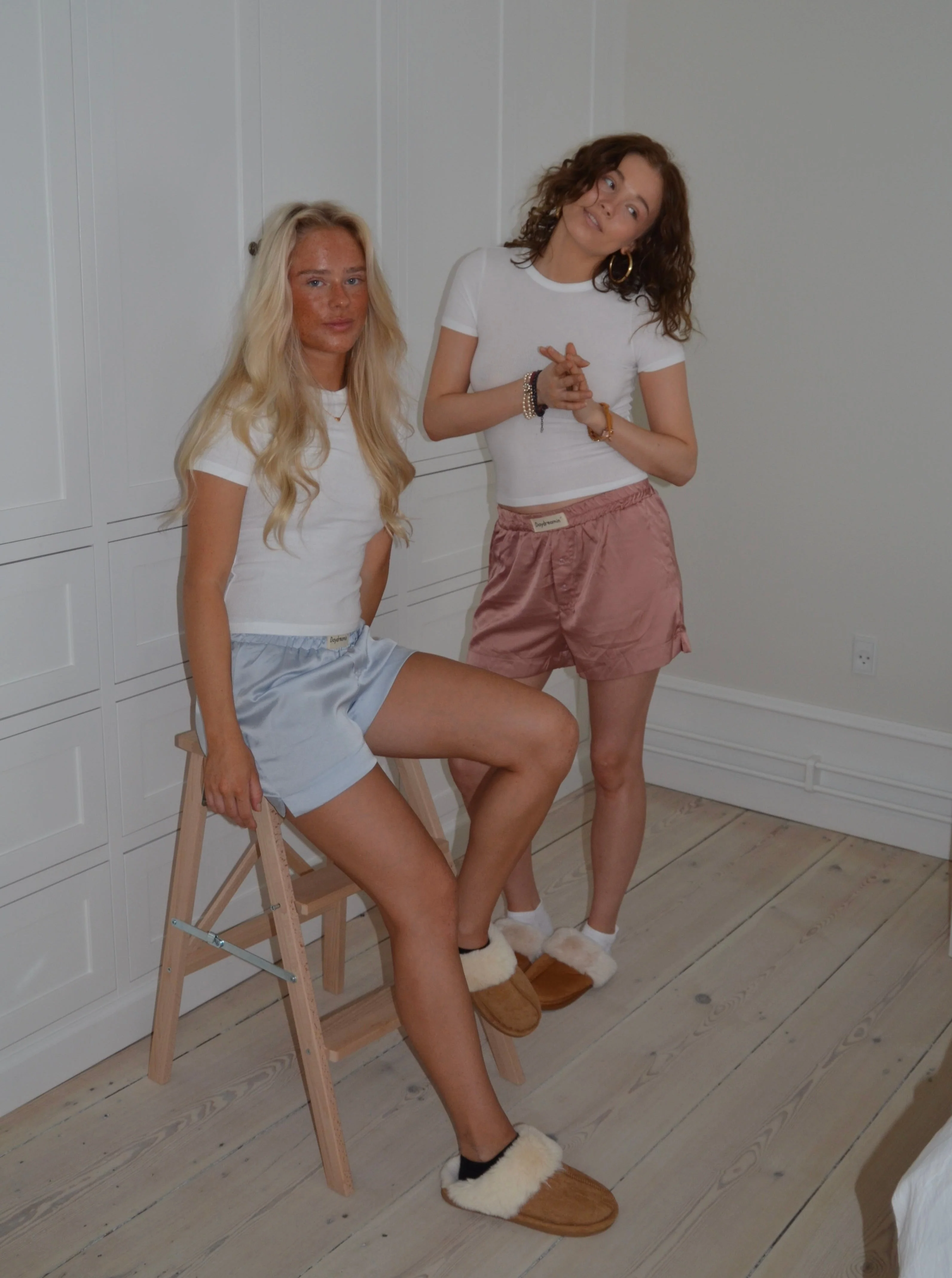 "Day dreamin´" satin pajamas shorts - Rose pink 9 "Day dreamin´" satin pajamas shorts - Rose pink