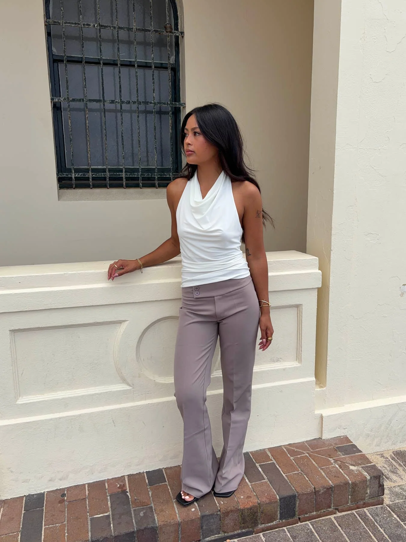 Adelita low waisted suit pants - Taupe 13 Adelita low waisted suit pants - Taupe