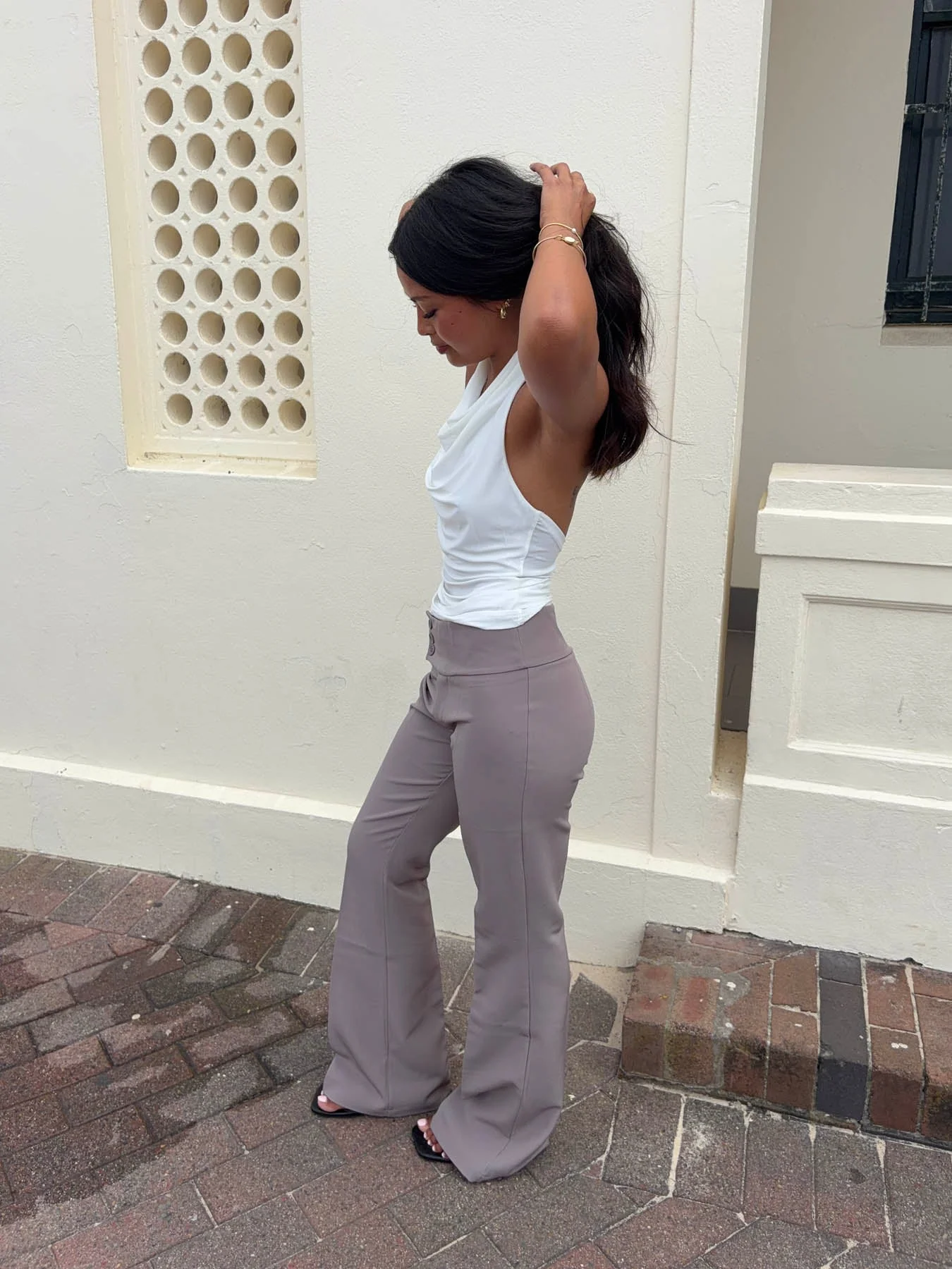 Adelita low waisted suit pants - Taupe 7 Adelita low waisted suit pants - Taupe