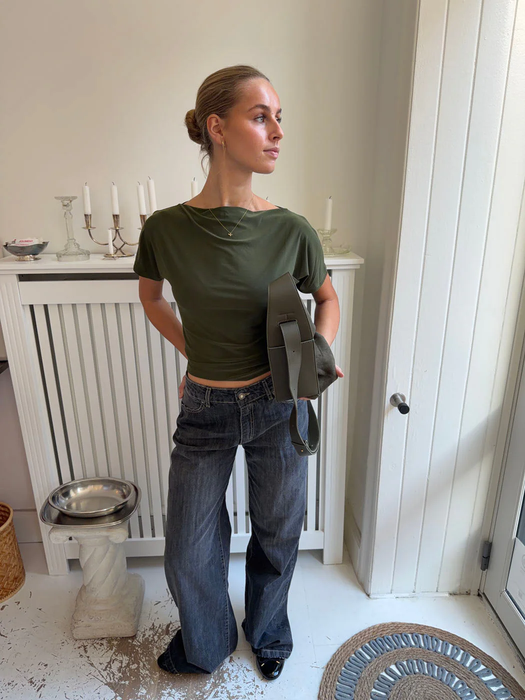Florine fitted t-shirt – Khaki 3 Florine fitted t-shirt – Khaki