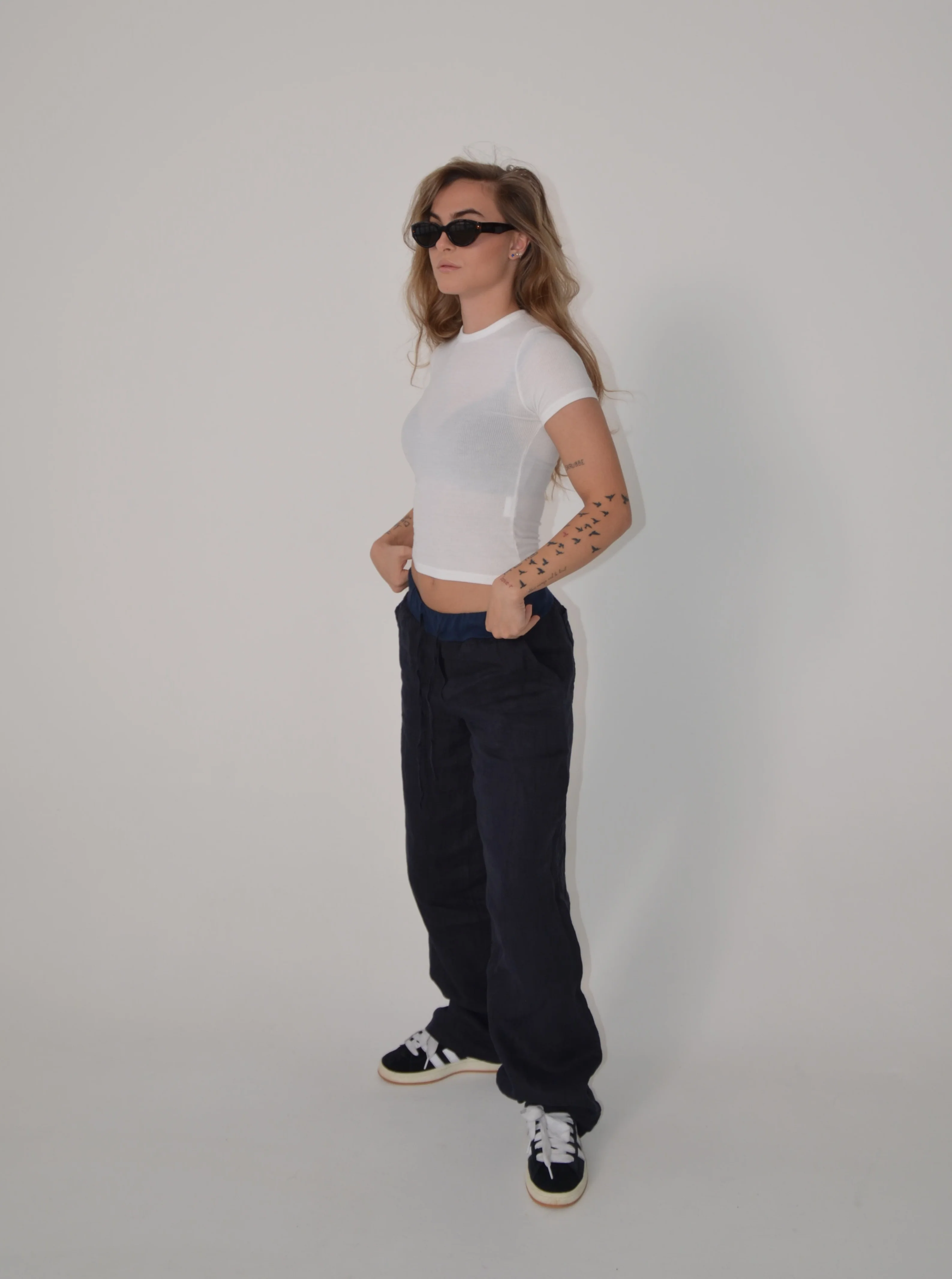 Angel linen pants - navy 10 Angel linen pants - navy