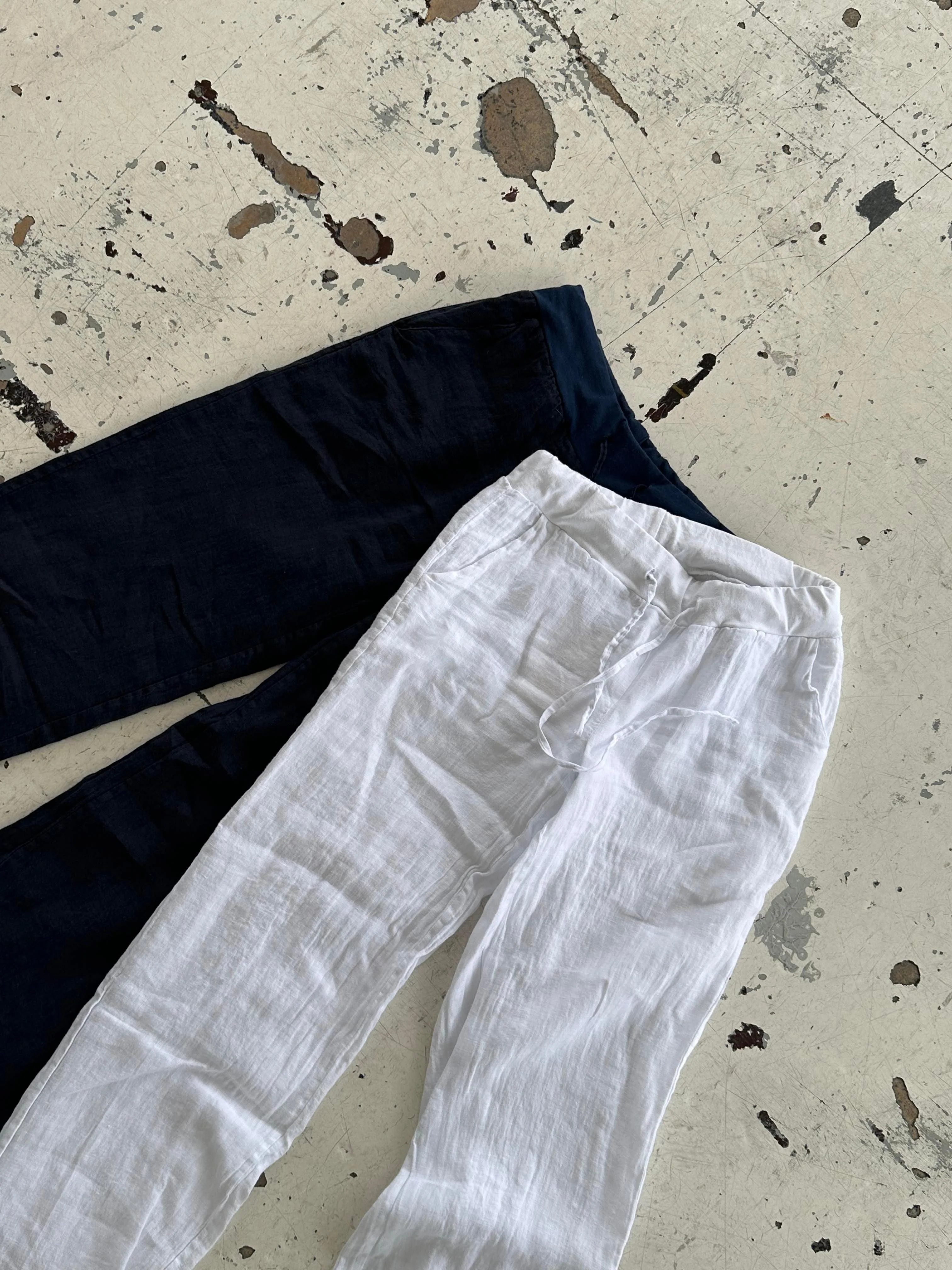 Angel linen pants - navy 3 Angel linen pants - navy