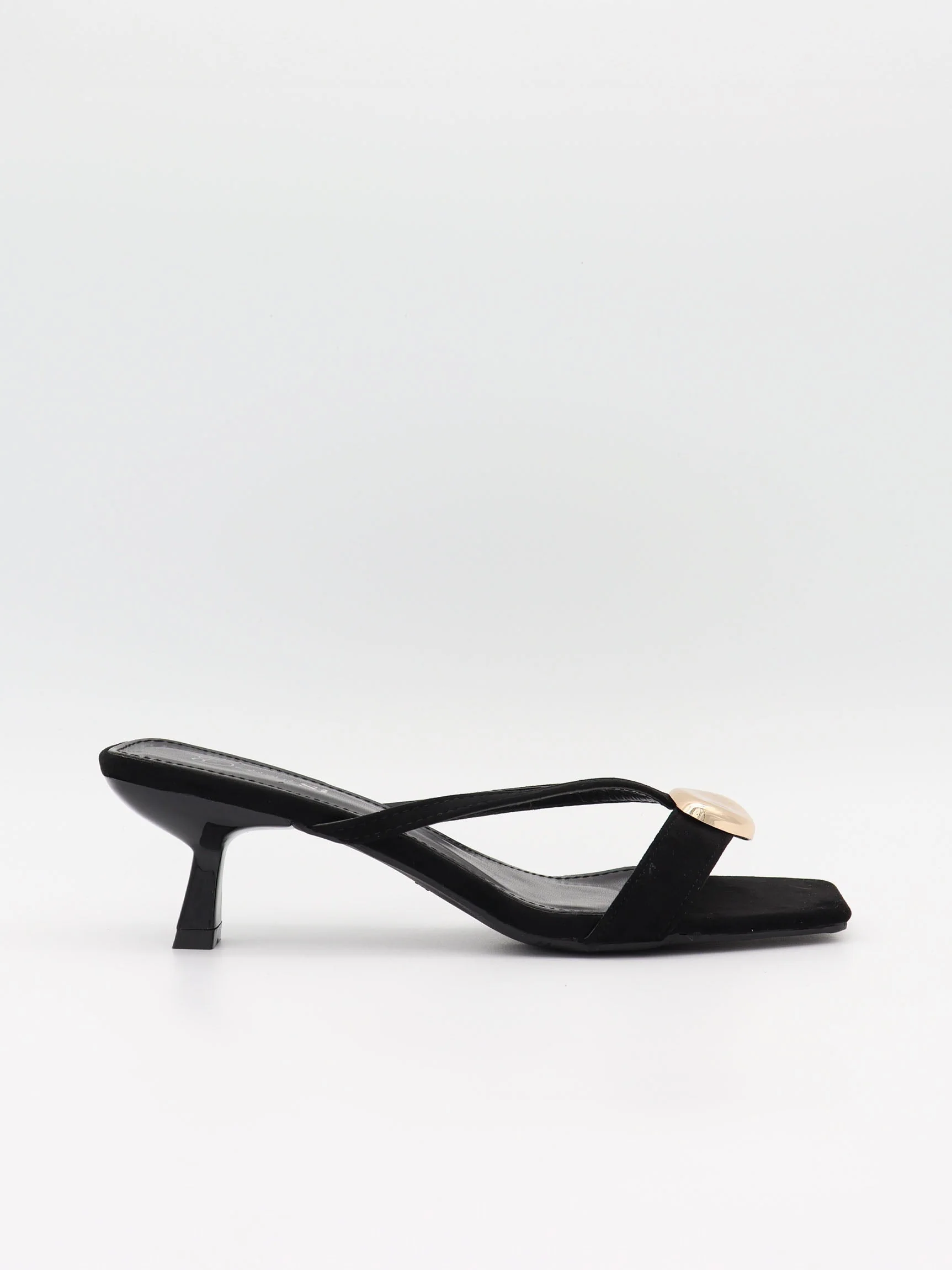 Annaline mules with gold detail - Black/gold 2 Annaline mules with gold detail - Black/gold