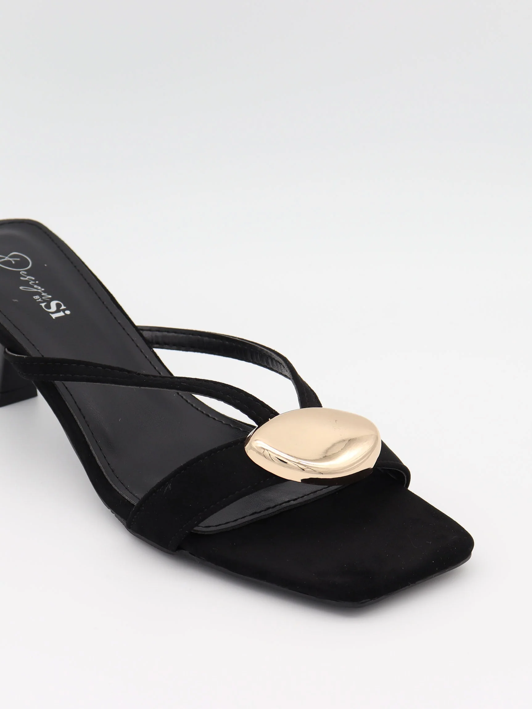 Annaline mules with gold detail - Black/gold 5 Annaline mules with gold detail - Black/gold