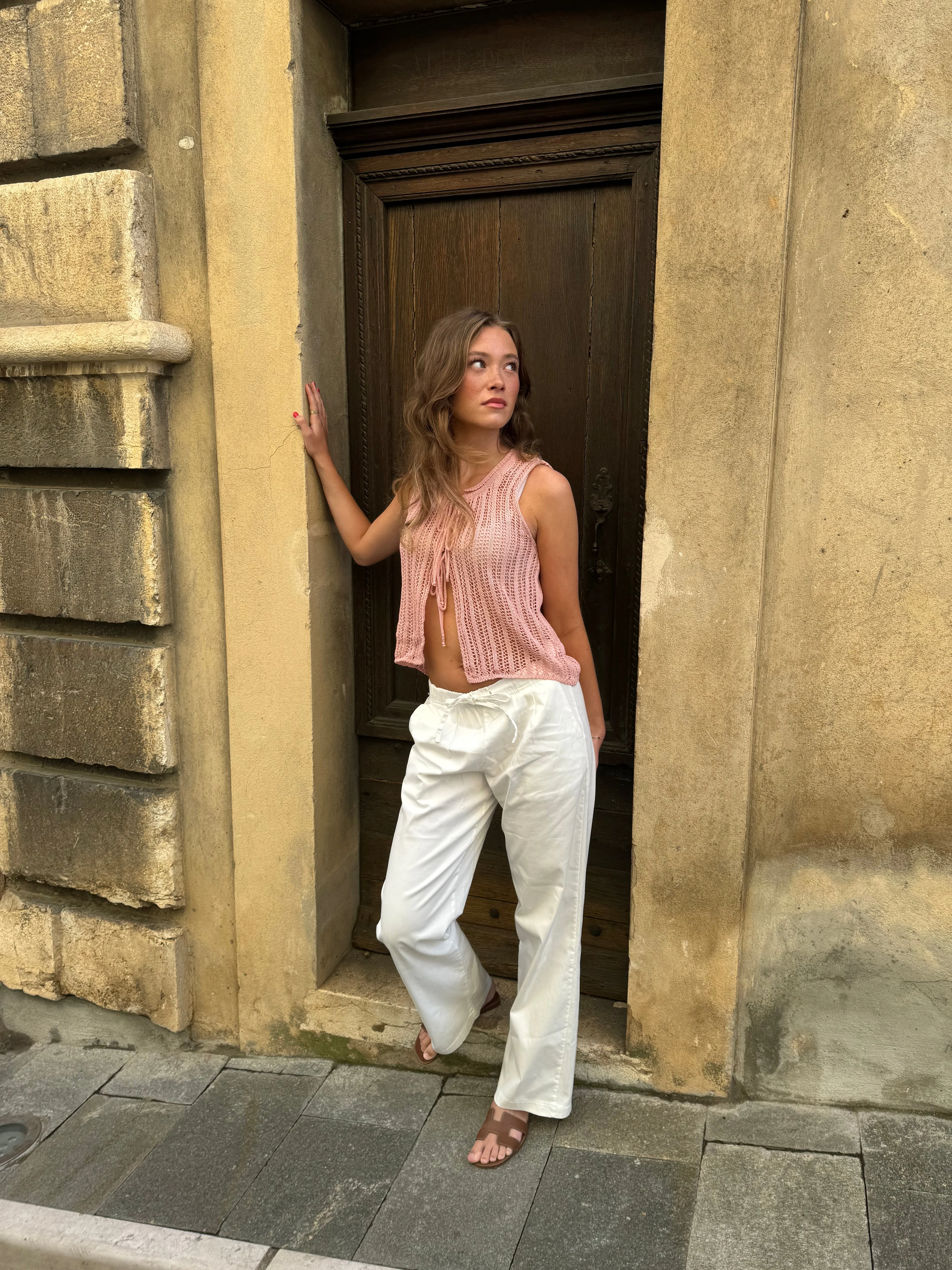 Anouk trousers with ties - White 3 Anouk trousers with ties - White