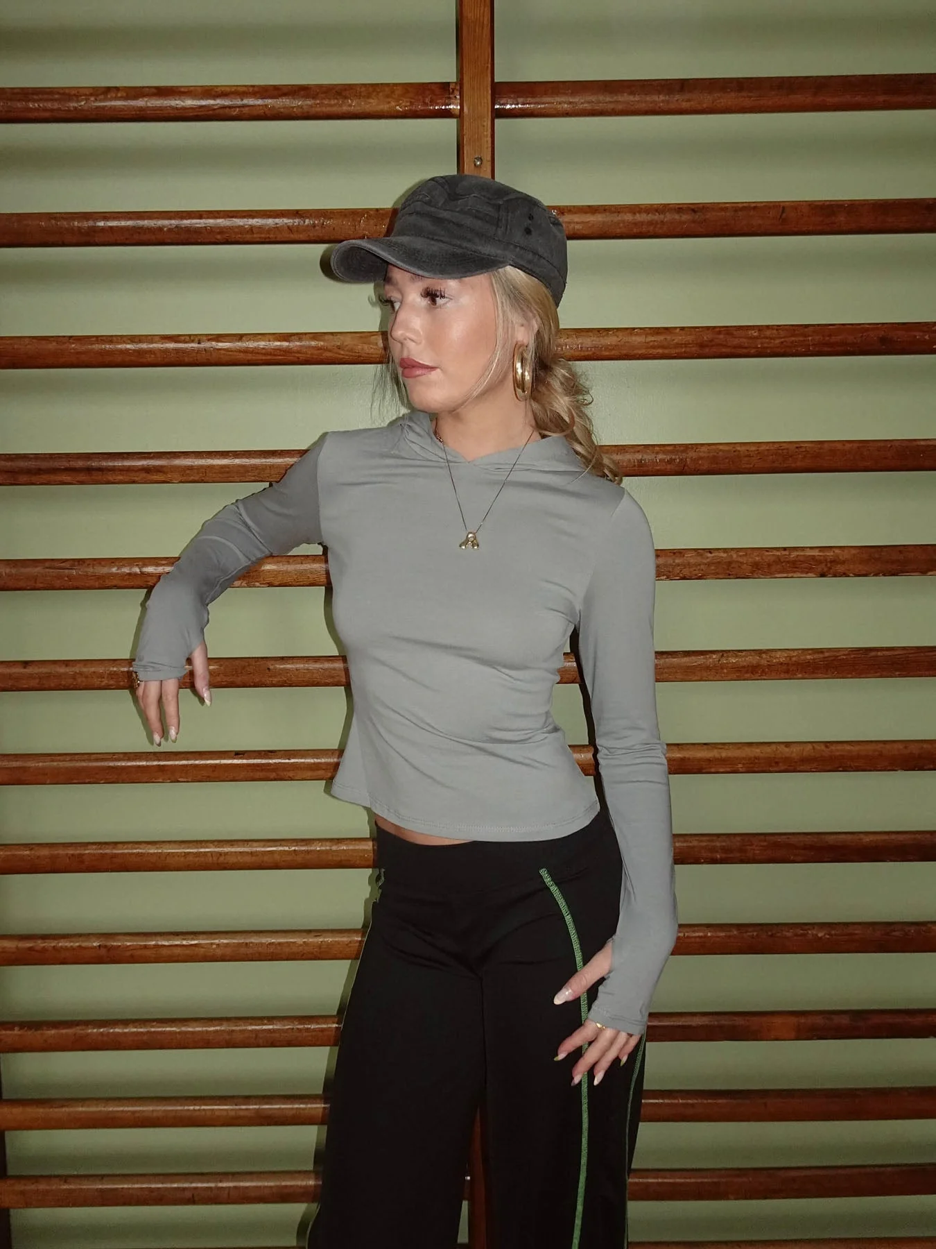 Astina blouse with hoodie - Grey 10 Astina blouse with hoodie - Grey