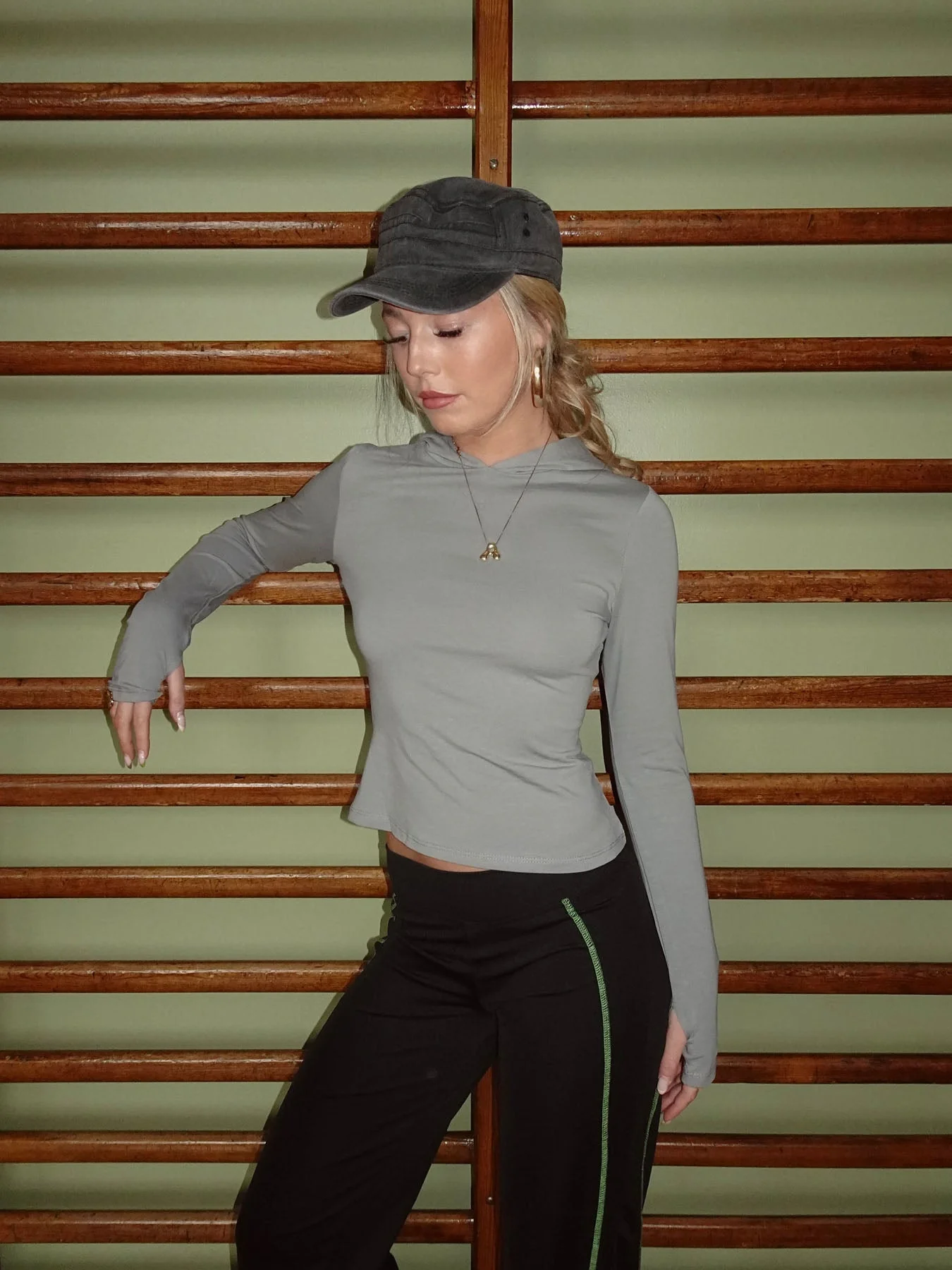 Astina blouse with hoodie - Grey 7 Astina blouse with hoodie - Grey