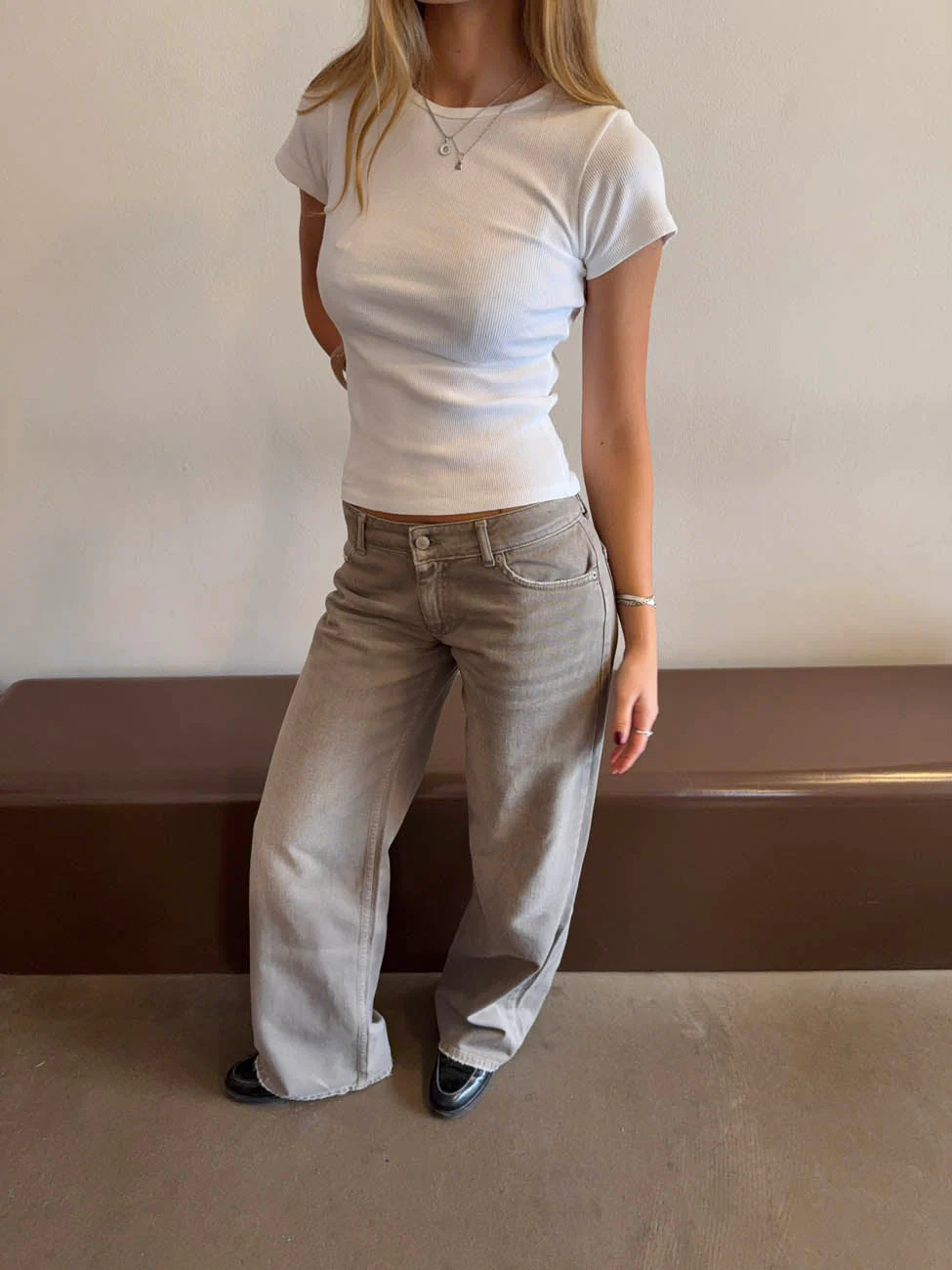 Audrena low waisted jeans - Sage green 3 Audrena low waisted jeans - Sage green
