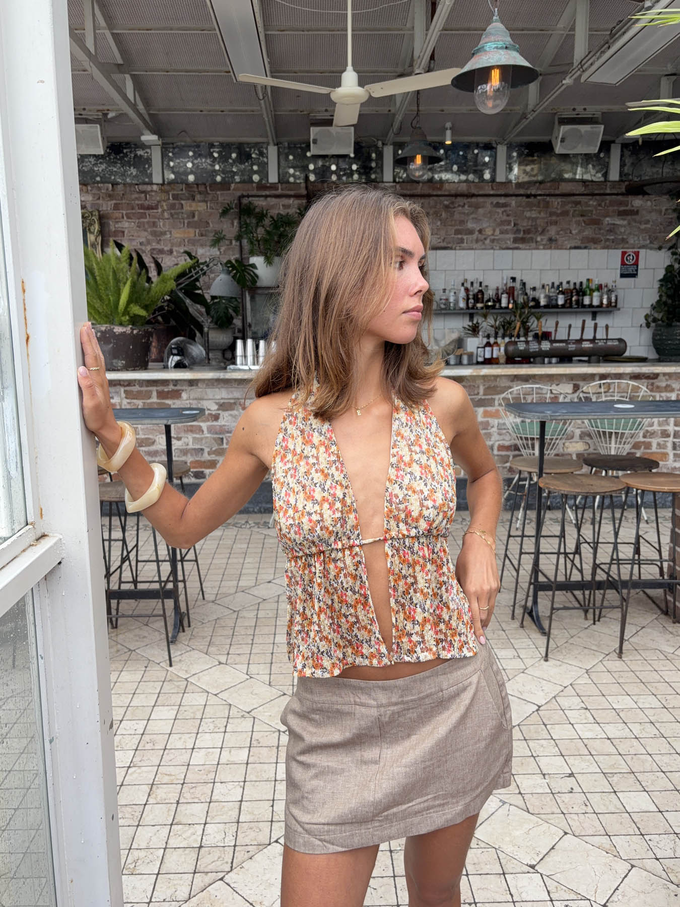 Axelle top with floral print – Orange/multicolor 4 Axelle top with floral print – Orange/multicolor