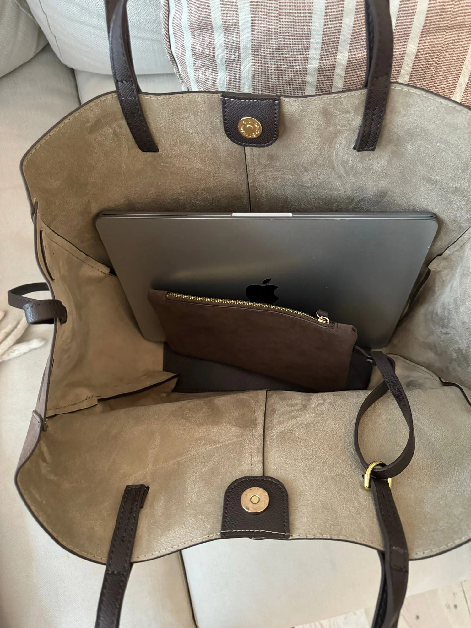Bergen suede shoulder bag - Brown 3 Bergen suede shoulder bag - Brown