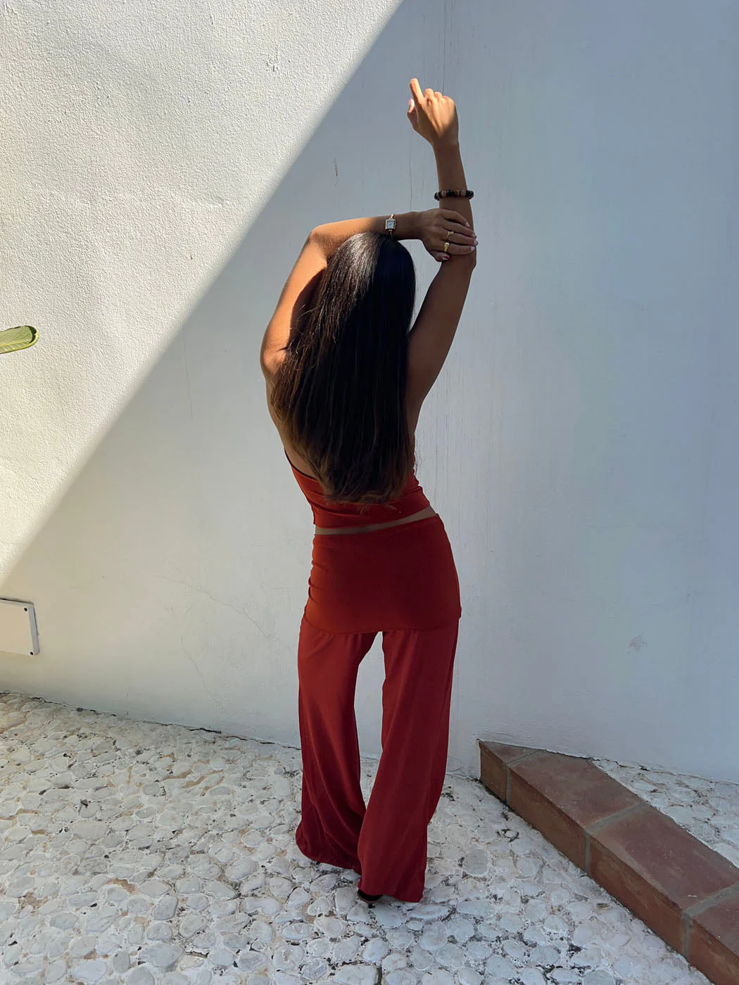 Bila mesh trousers – Red 3 Bila mesh trousers – Red