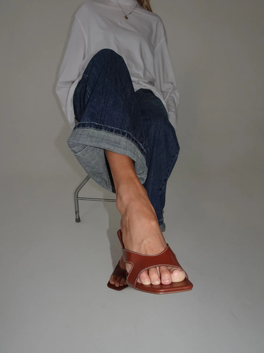 Bridget sandals with heal - Brown 1 Bridget sandals with heal - Brown