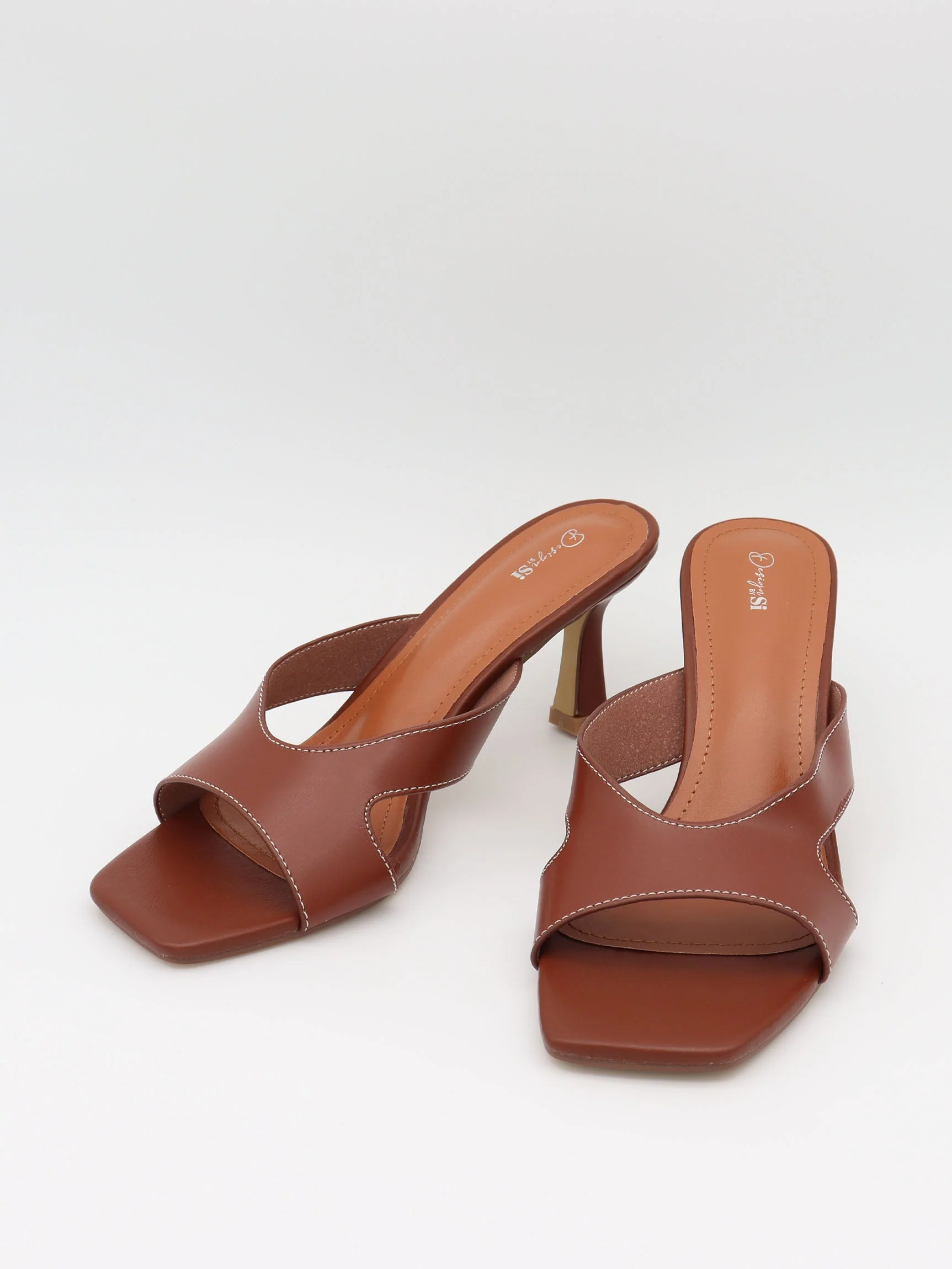 Bridget sandals with heal - Brown 5 Bridget sandals with heal - Brown