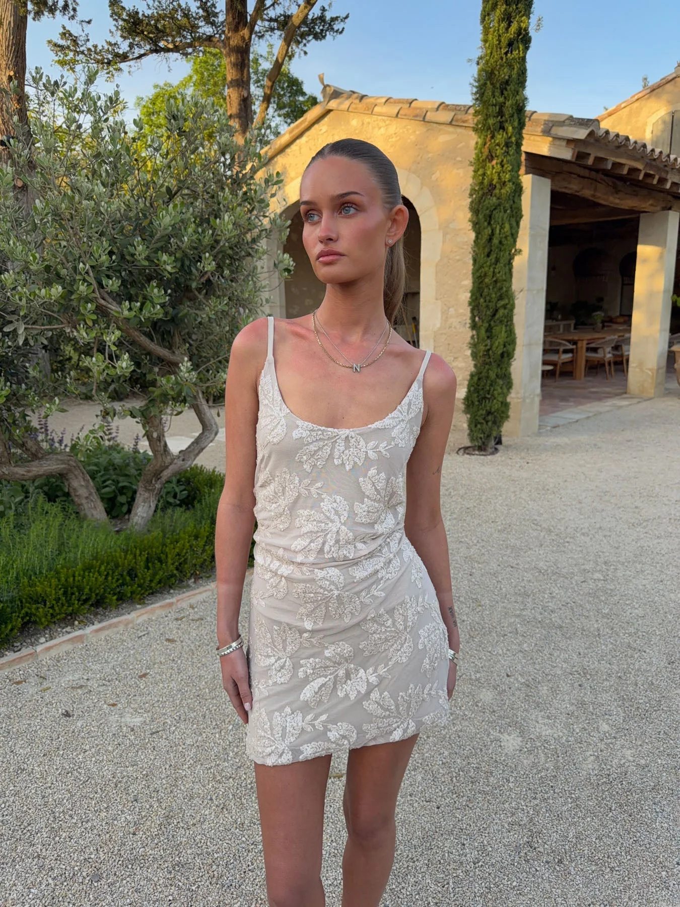 Brutona dress with sequins - Beige 1 Brutona dress with sequins - Beige