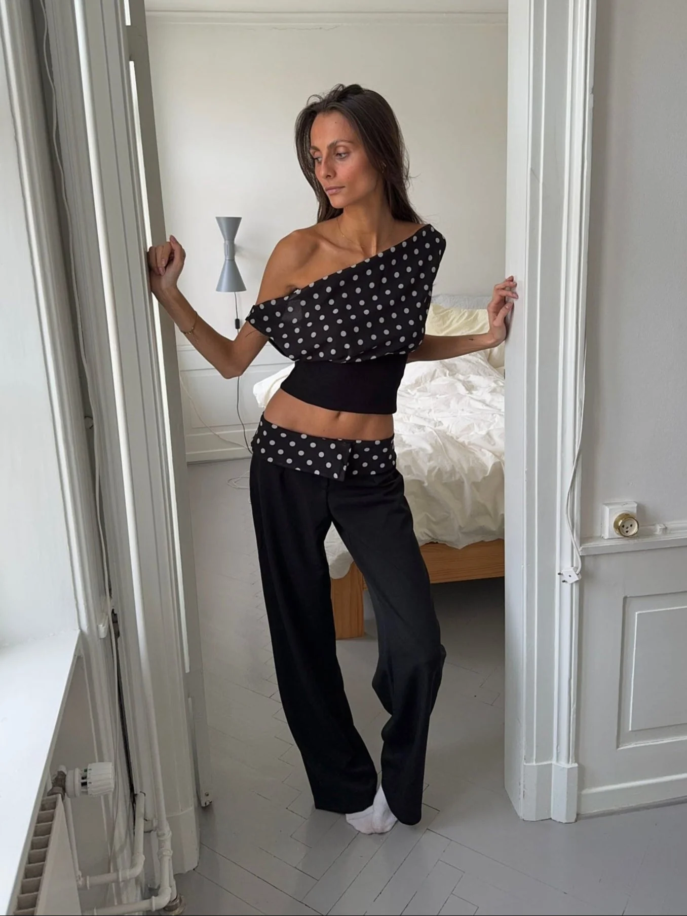 Calsia suit pants with polka dotted trim - Black 11 Calsia suit pants with polka dotted trim - Black