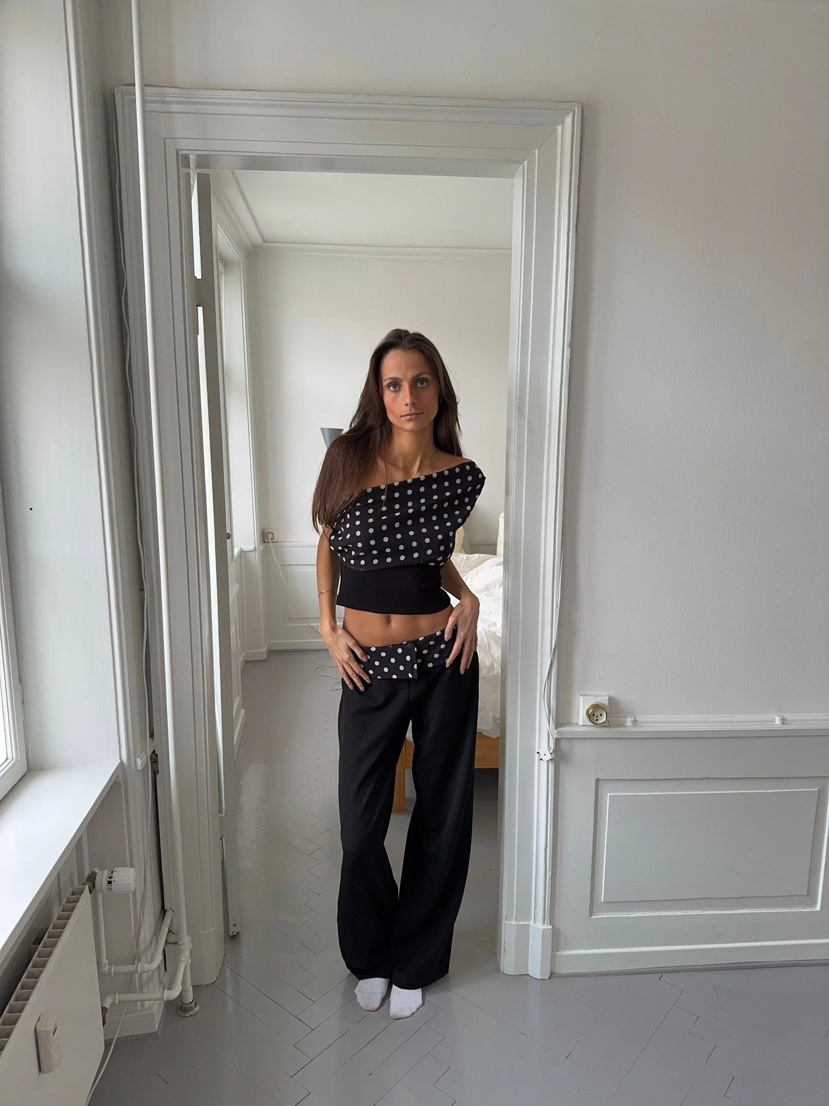 Calsia suit pants with polka dotted trim - Black 19 Calsia suit pants with polka dotted trim - Black