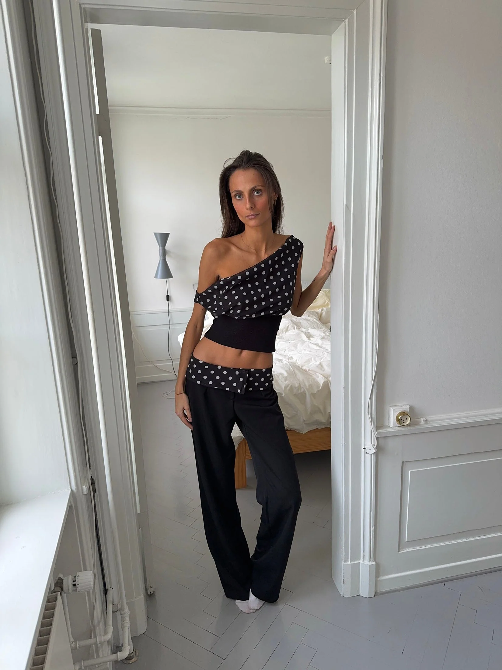 Calsia suit pants with polka dotted trim - Black 20 Calsia suit pants with polka dotted trim - Black