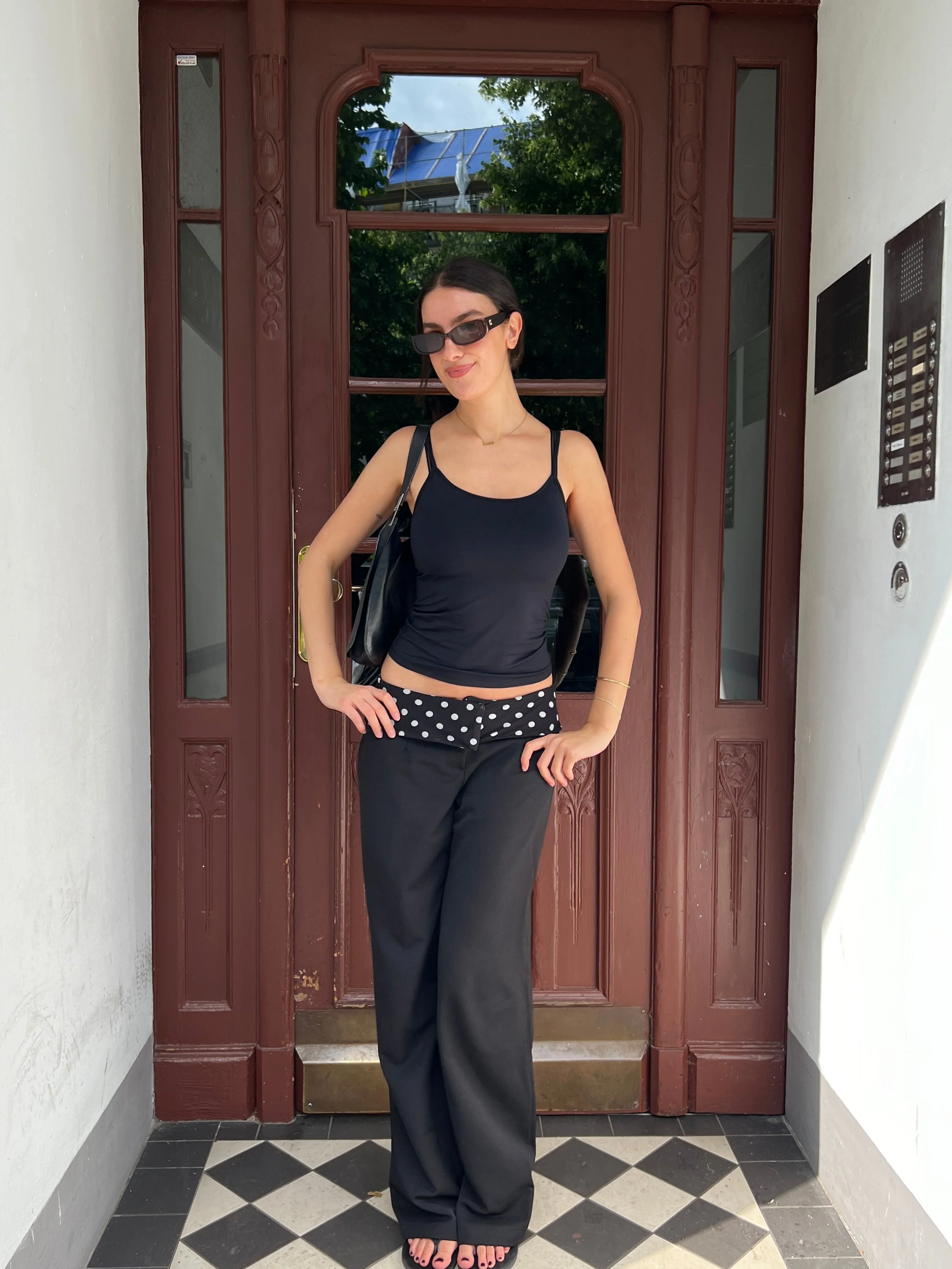 Calsia suit pants with polka dotted trim - Black 5 Calsia suit pants with polka dotted trim - Black