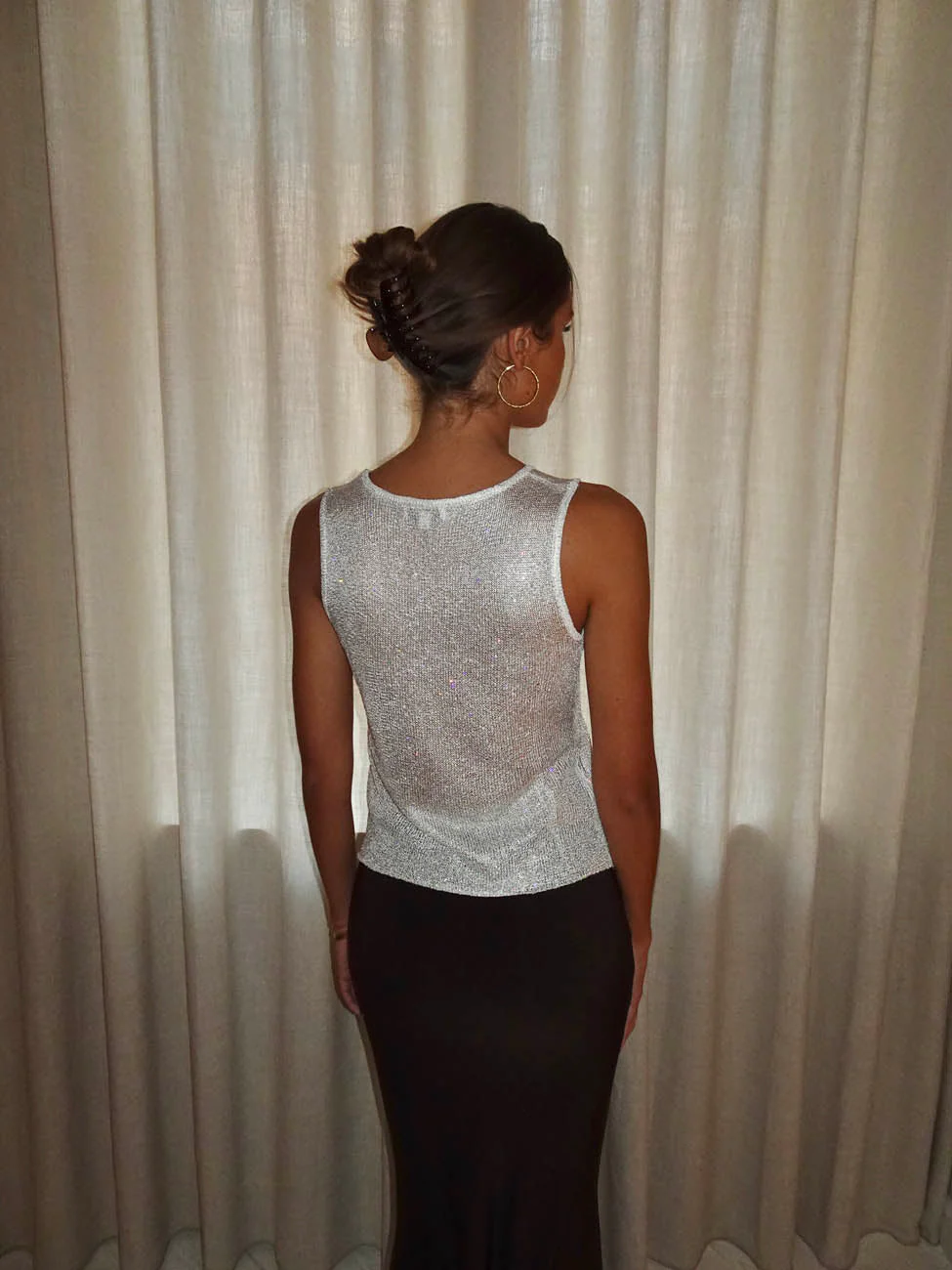 Silja top with glitter - White 3 Silja top with glitter - White