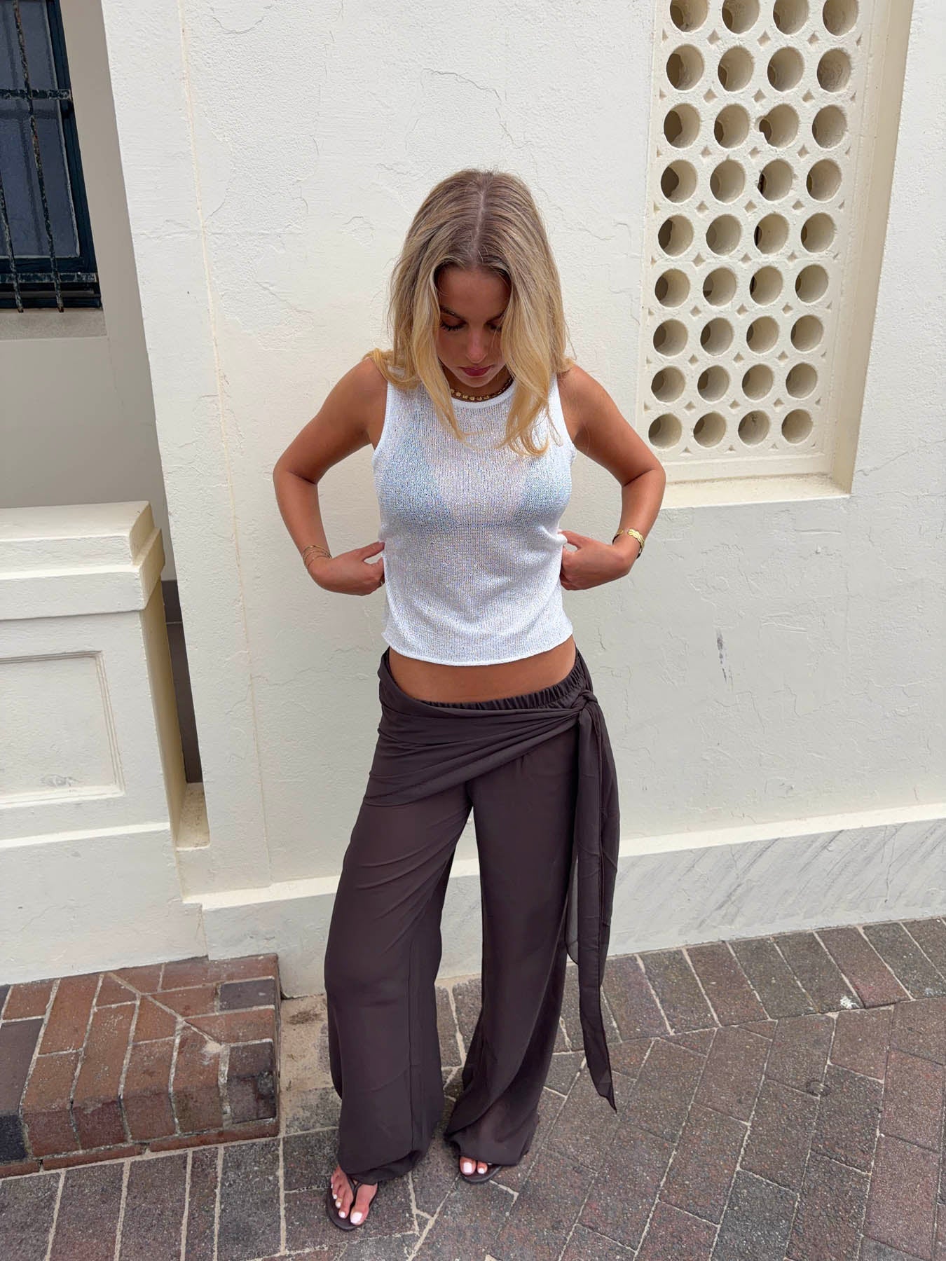 Silja top with glitter - White 4 Silja top with glitter - White