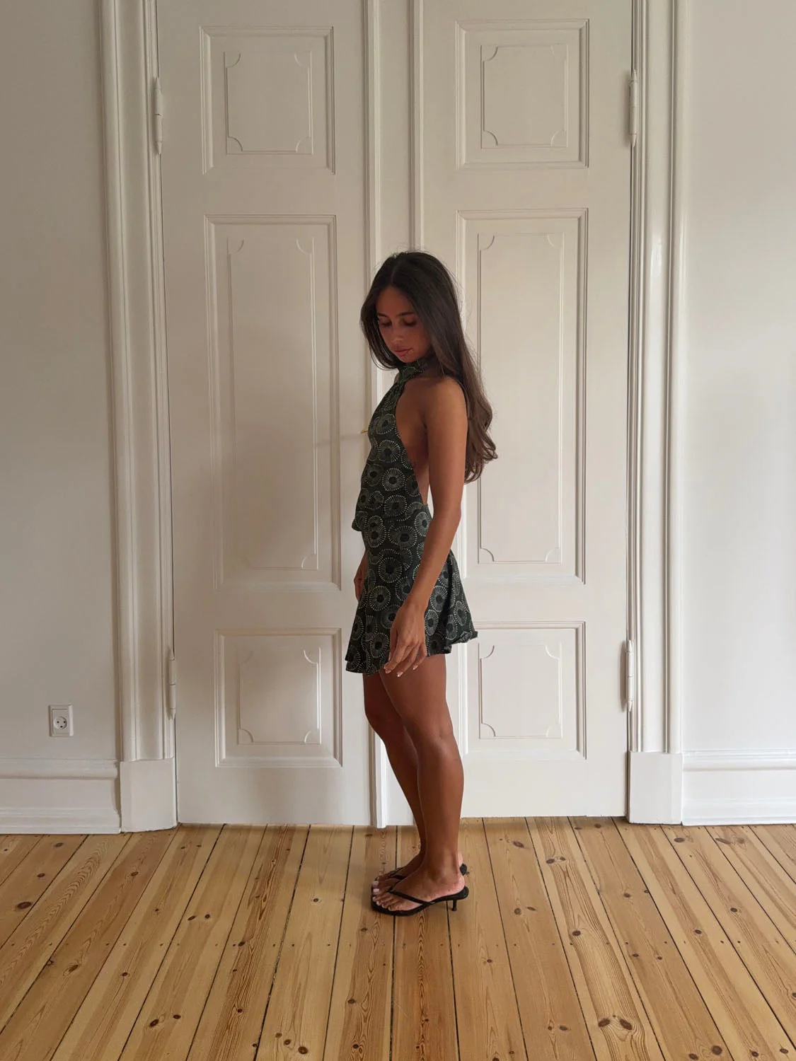 Kaiana dress with open back – Dark green 10 Kaiana dress with open back – Dark green
