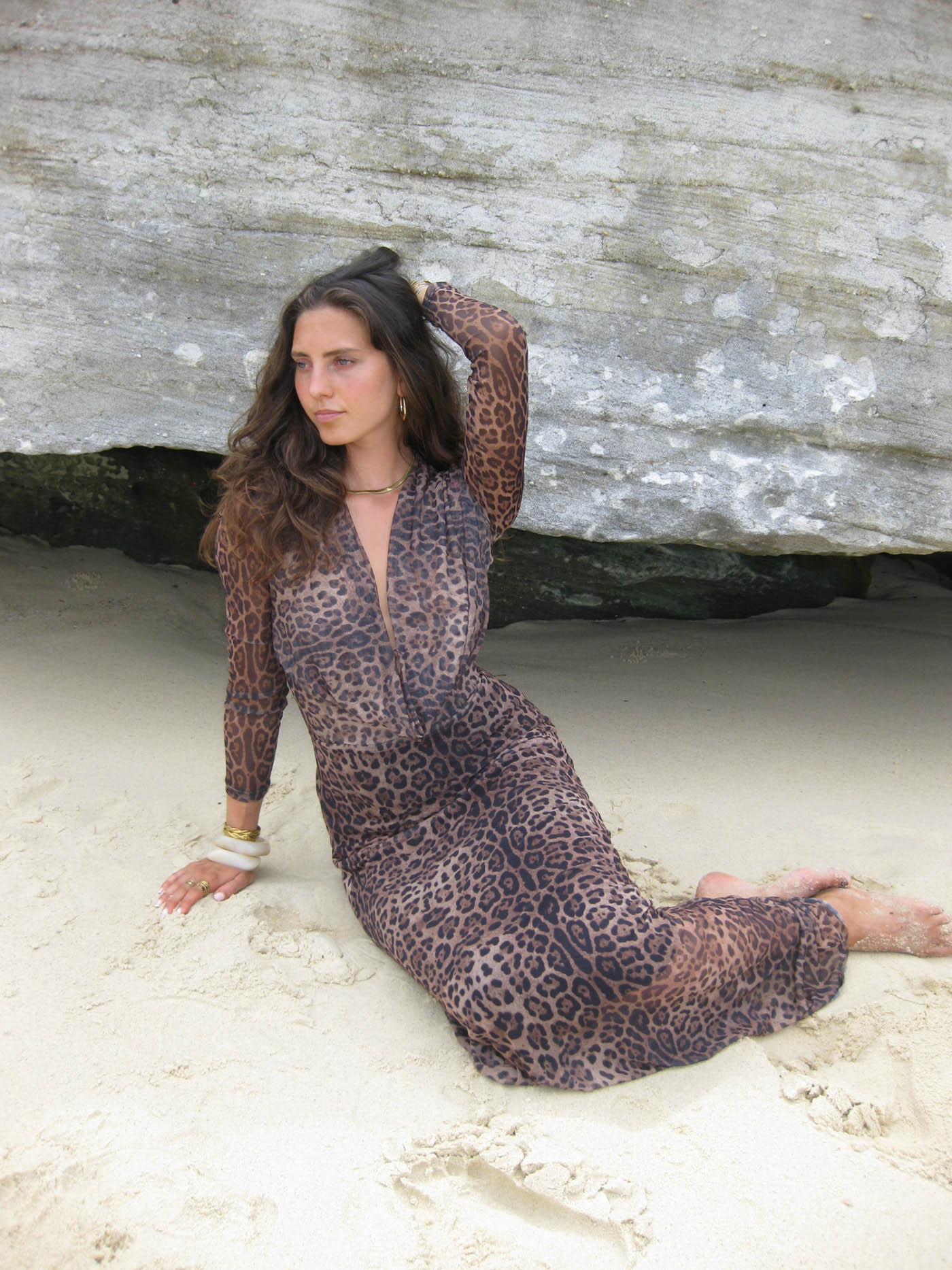 Colua dress in leopard print - Brown 2 Colua dress in leopard print - Brown