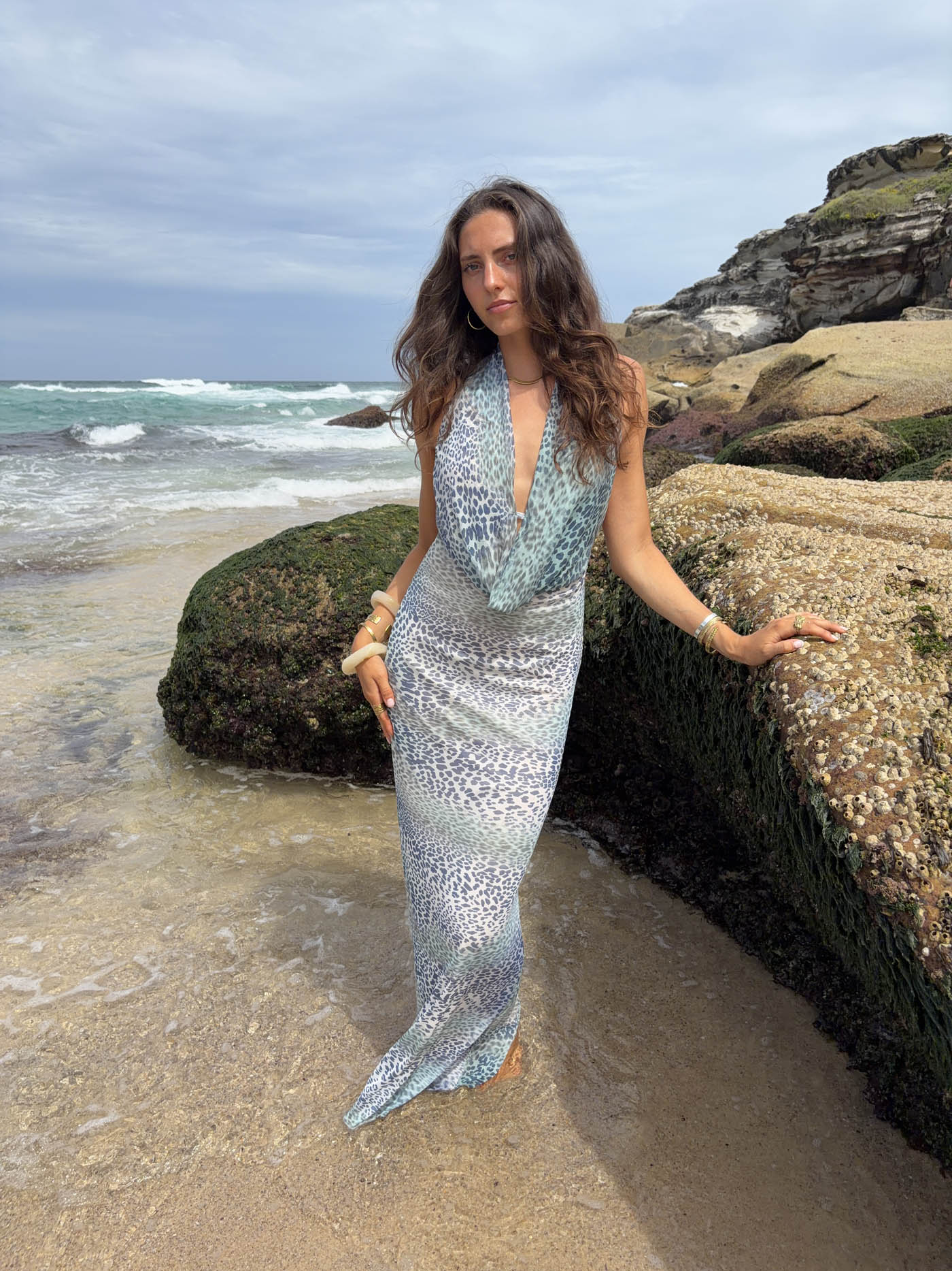 Columbine maxi dress - Light blue with print 16 Columbine maxi dress - Light blue with print